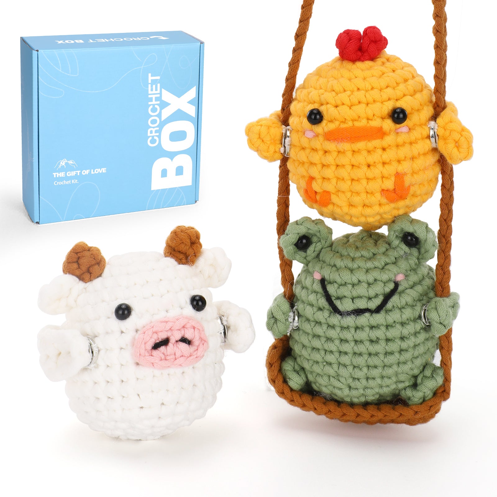 CROCHET BOX Complete Crochet Kit for Beginners —— Animal Swing