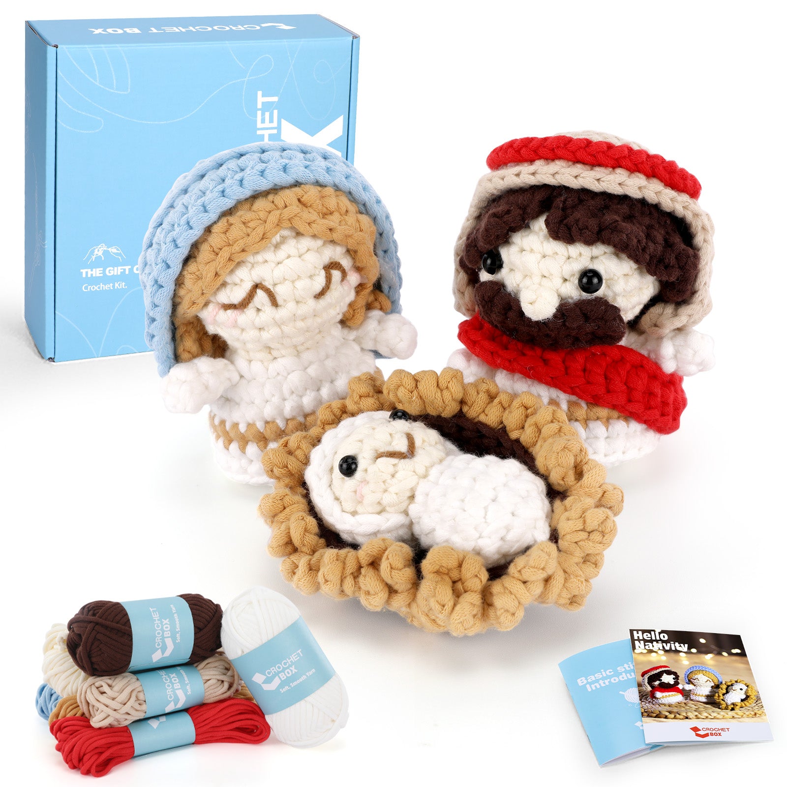 CROCHET BOX Complete Crochet Kit for Beginners —— Nativity