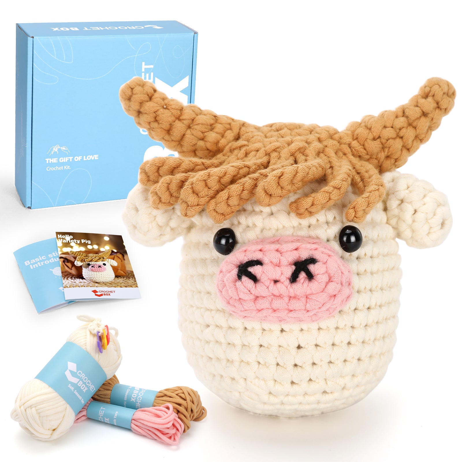 CROCHET BOX Complete Crochet Kit for Beginners —— Variety Pig