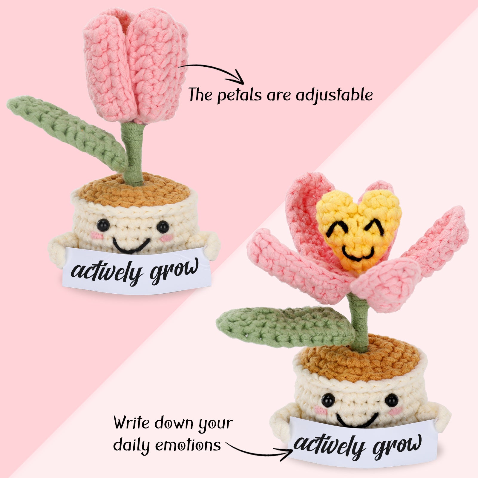 CROCHET BOX Complete Crochet Kit for Beginners —— Emotional Support Tulips
