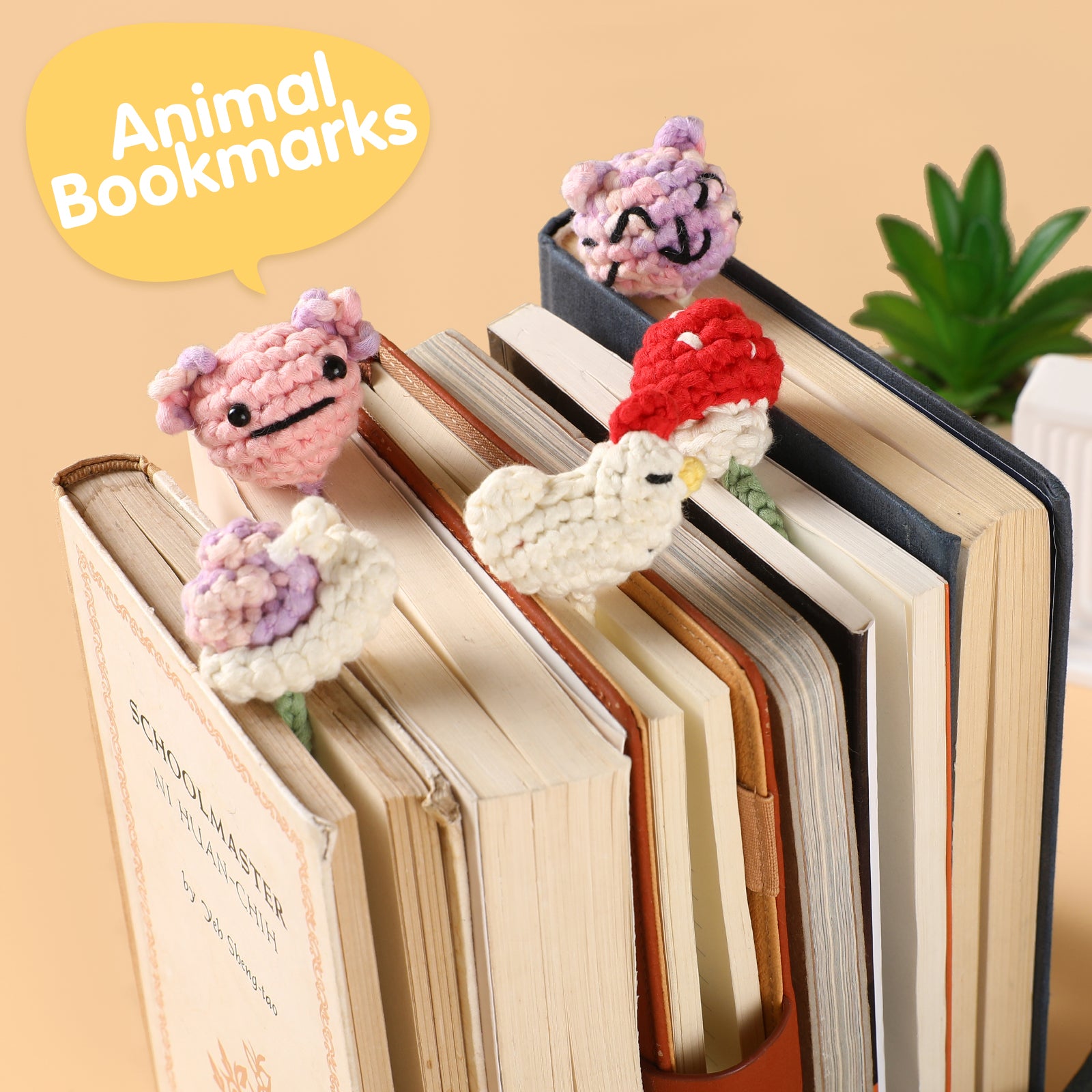 CROCHET BOX Complete Crochet Kit for Beginners —— Animal Bookmarks