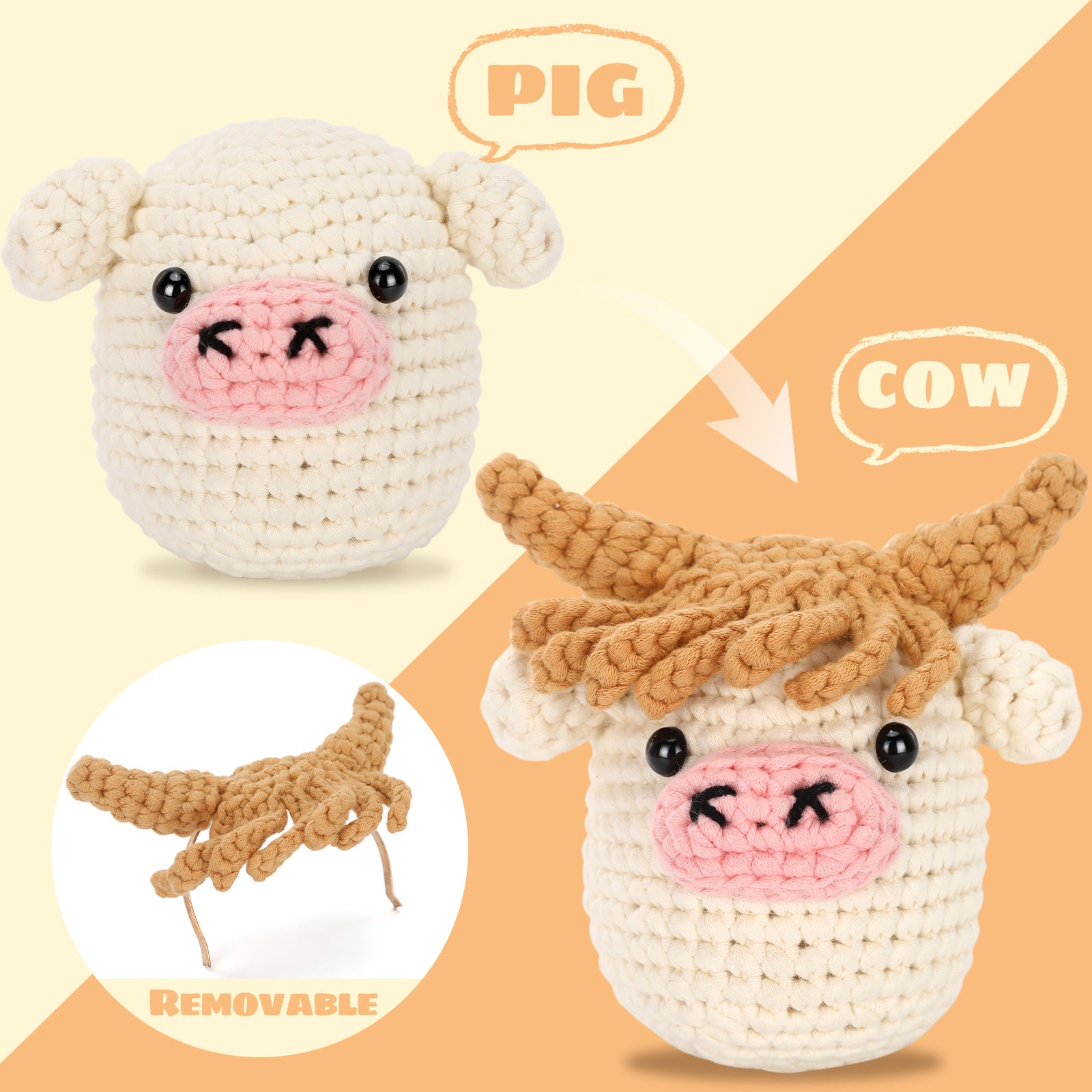 Complete Crochet Kit for Beginners —— Variety Pig