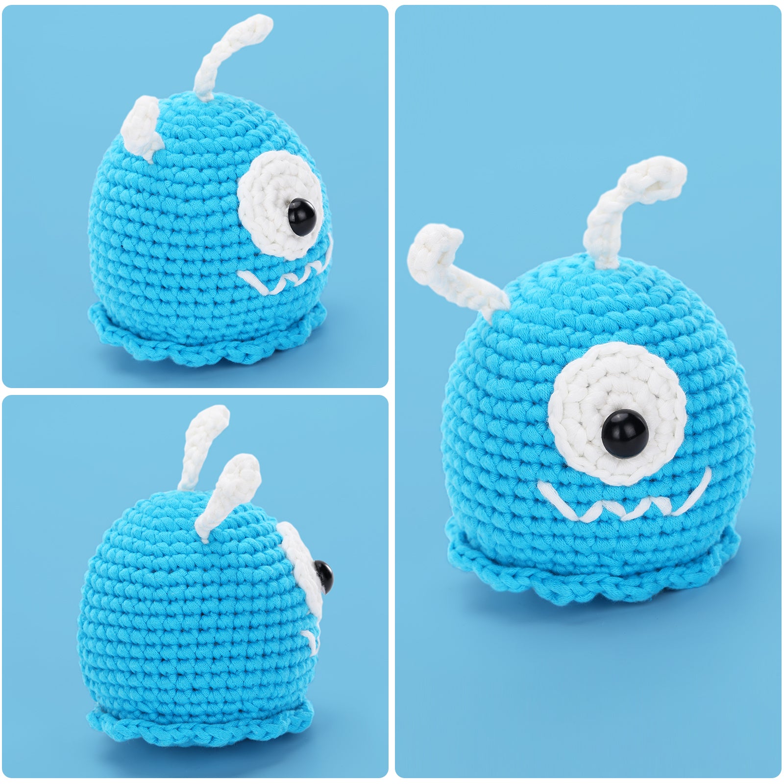 Complete Crochet Kit for Beginners: Starter Crochet Kit, Include Easy Crocheting Soft Yarn, Step-by-Step Video Tutorial, Accessories, Mystery Alien Style, Birthday, Holiday Gift for Adults, Teens