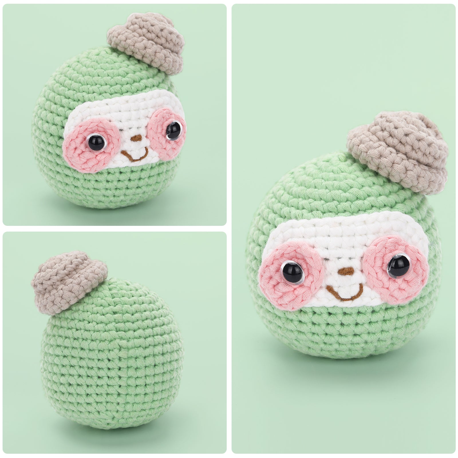 CrochetBox Crochet Kit for Beginners: Sloth Crochet Kit for Adults, Teens, Include Easy to Use Yarn, Step-by-Step Video, Pattern, Birthday Gift.