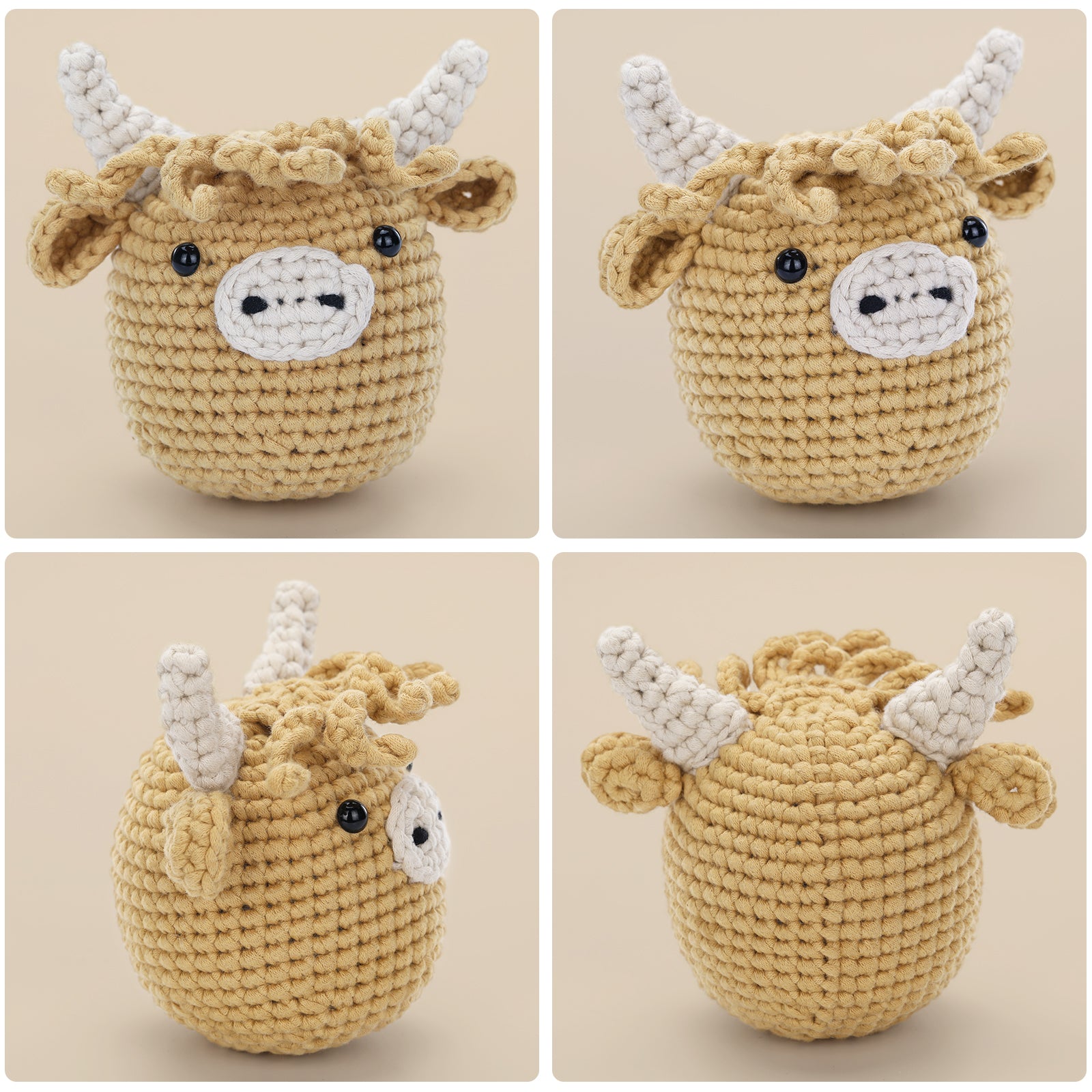 CROCHET BOX Crochet Kit for Beginners: Highland Cow