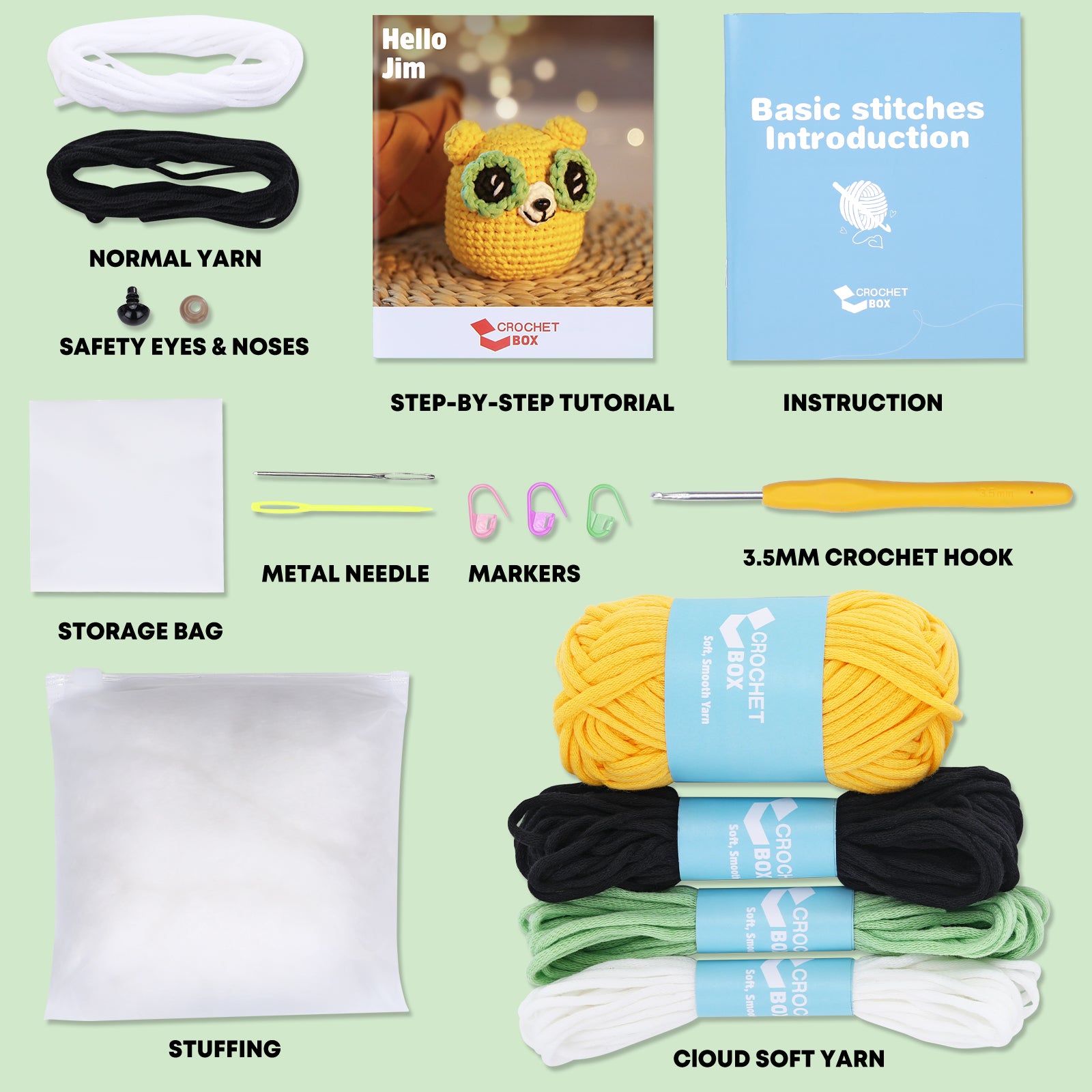 CROCHET BOX Crochet Kit for Beginners: Crochet Animal