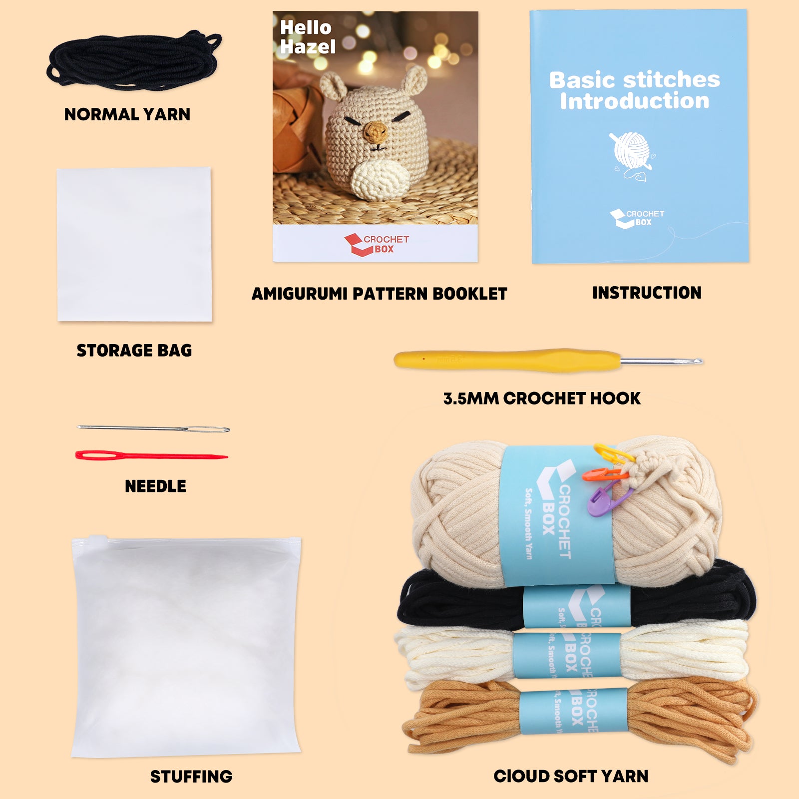 Complete Crochet Kit for Beginners—— Capybara
