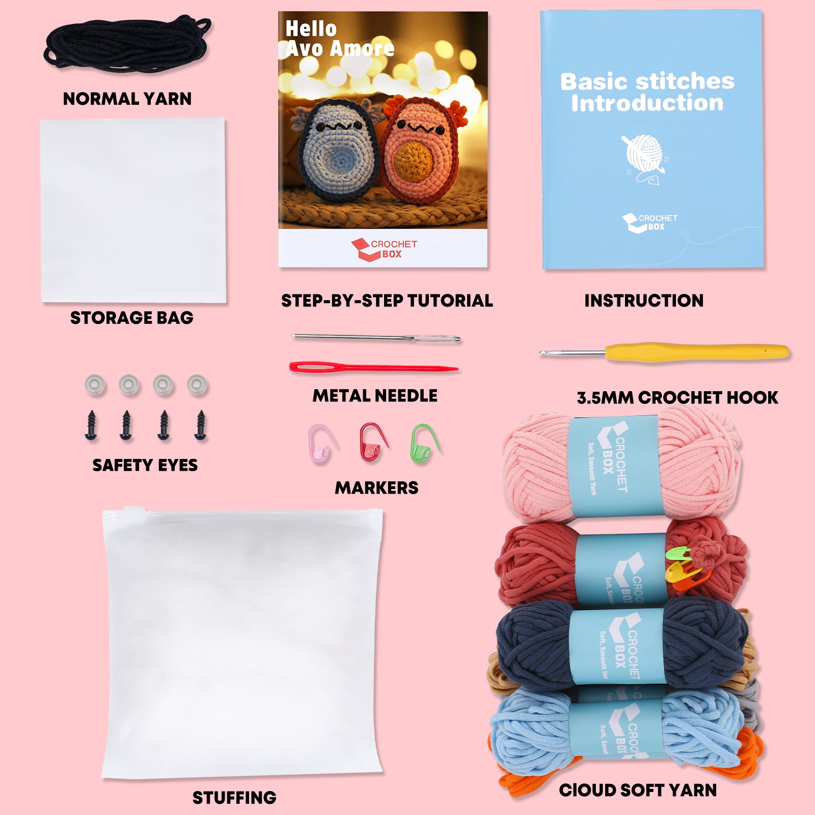 Complete Crochet Kit for Beginners——Avo Amore