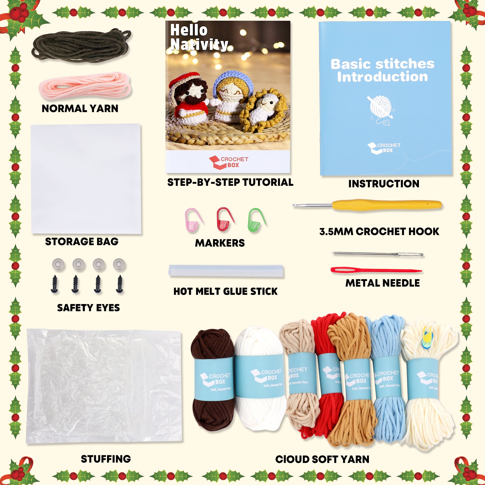 Complete Crochet Kit for Beginners —— Nativity