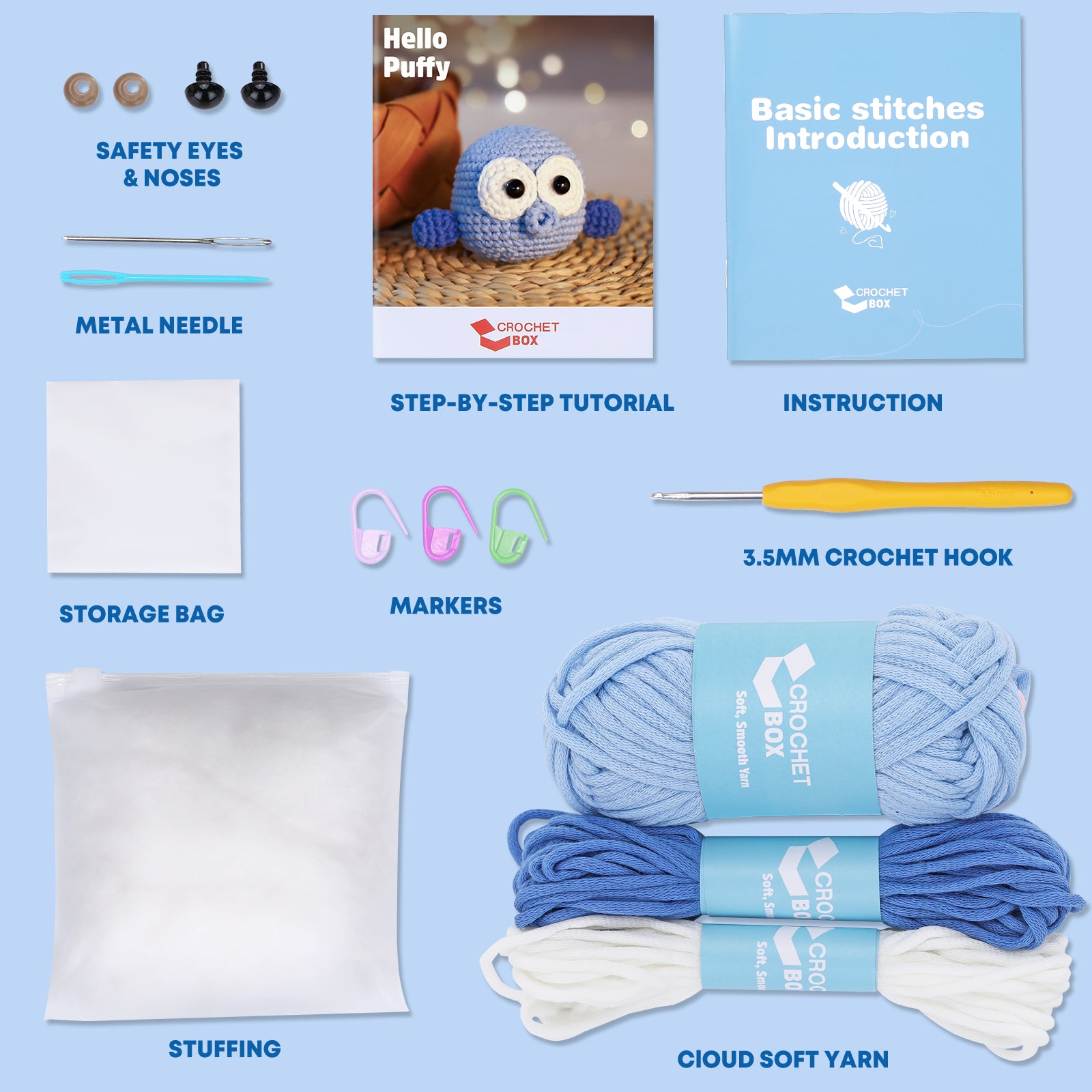 CROCHET BOX Beginners Crochet Kit: Fish