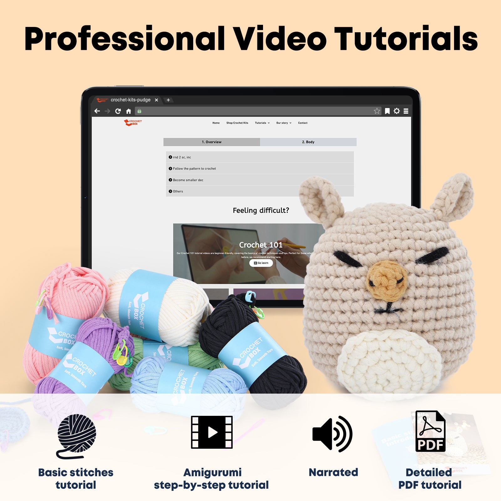 Complete Crochet Kit for Beginners—— Capybara