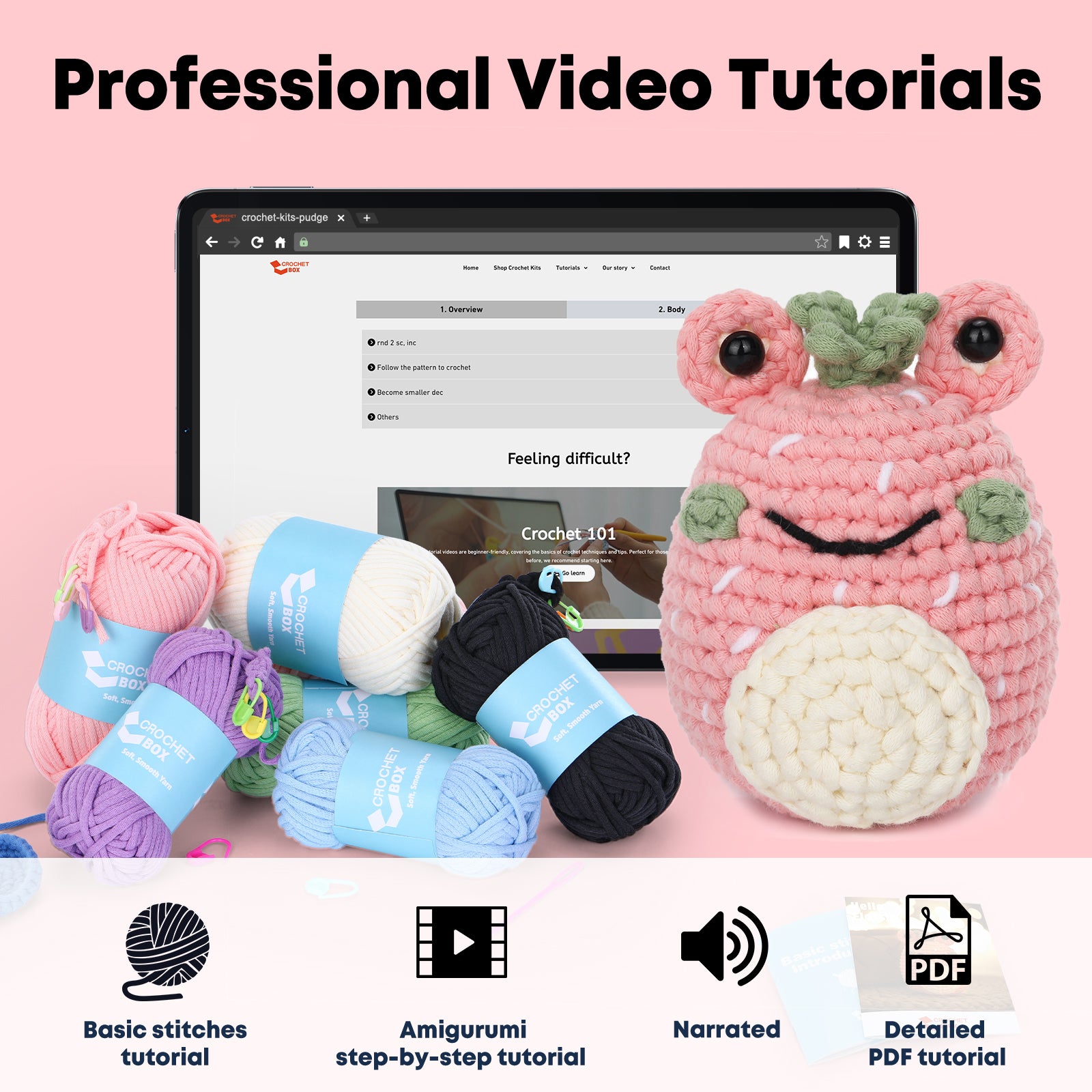 Complete Crochet Kit for Beginners —— Hello Flossie
