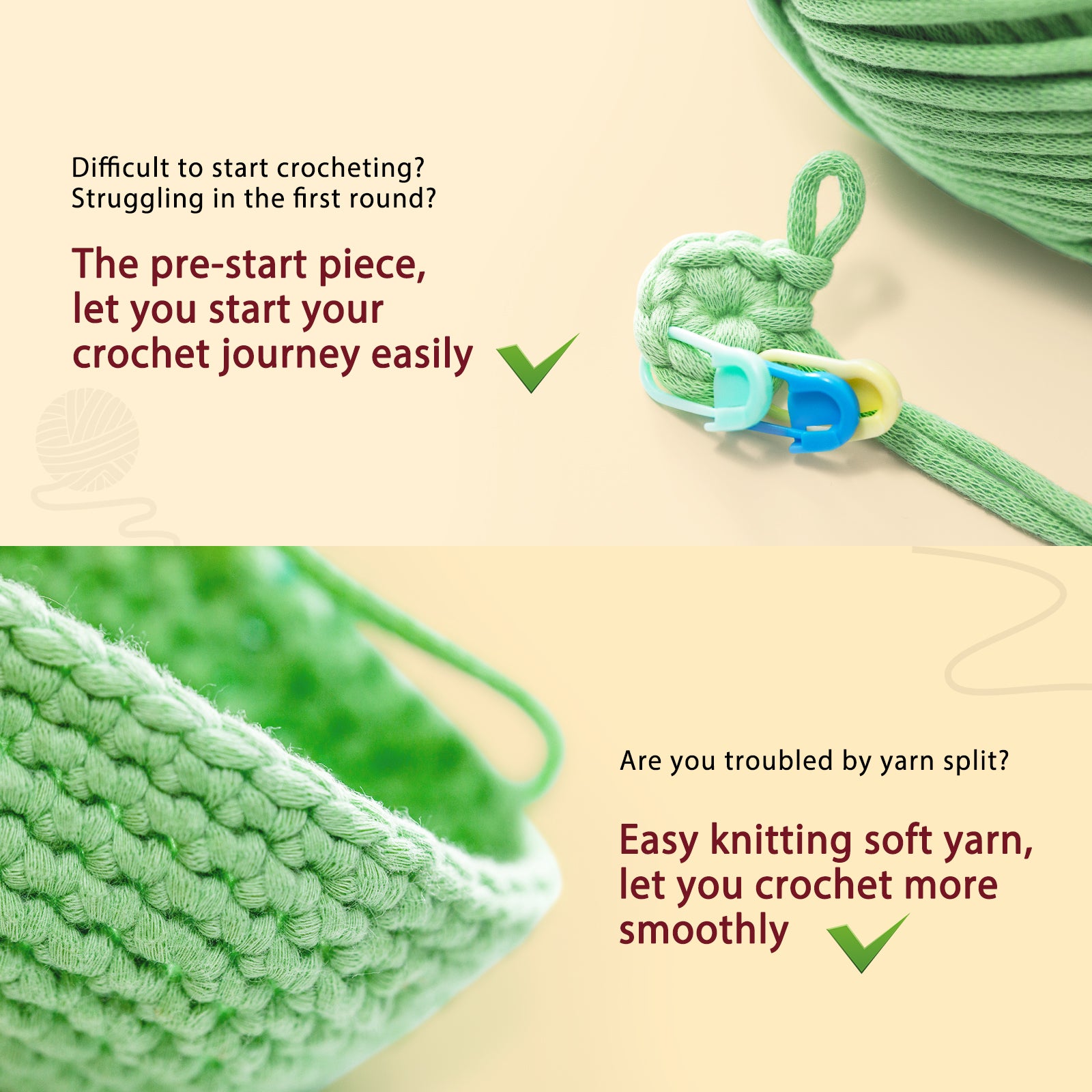 Complete Crochet Kit for Beginners: Communion Angel Crochet Kit, Starter Crochet Kit, Easy Knitting Soft Yarn, Step-by-Step Video Tutorial, Gift for Adults, Teens