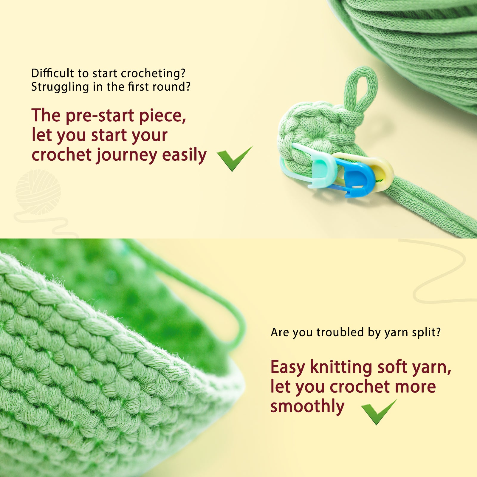 Crochet Kit for Beginners Adults - Cow Starters Crocheting Animal Kits for Kids, Nurse Day DIY Craft Gift with Crochet Yarns, Hook, Step-by-Step Video, Instruction and Crochet Accessories