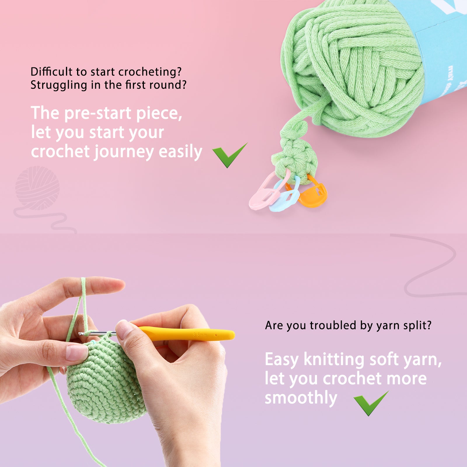 Crochet Kit for Beginners Adults, Crochet Starter Kit, Animal Amigurumi, Step-by-Step Video Tutorial, All You Need in, Cute Unicorn Design, Birthday, Holiday Thanksgiving Gift for Freinds, Teens