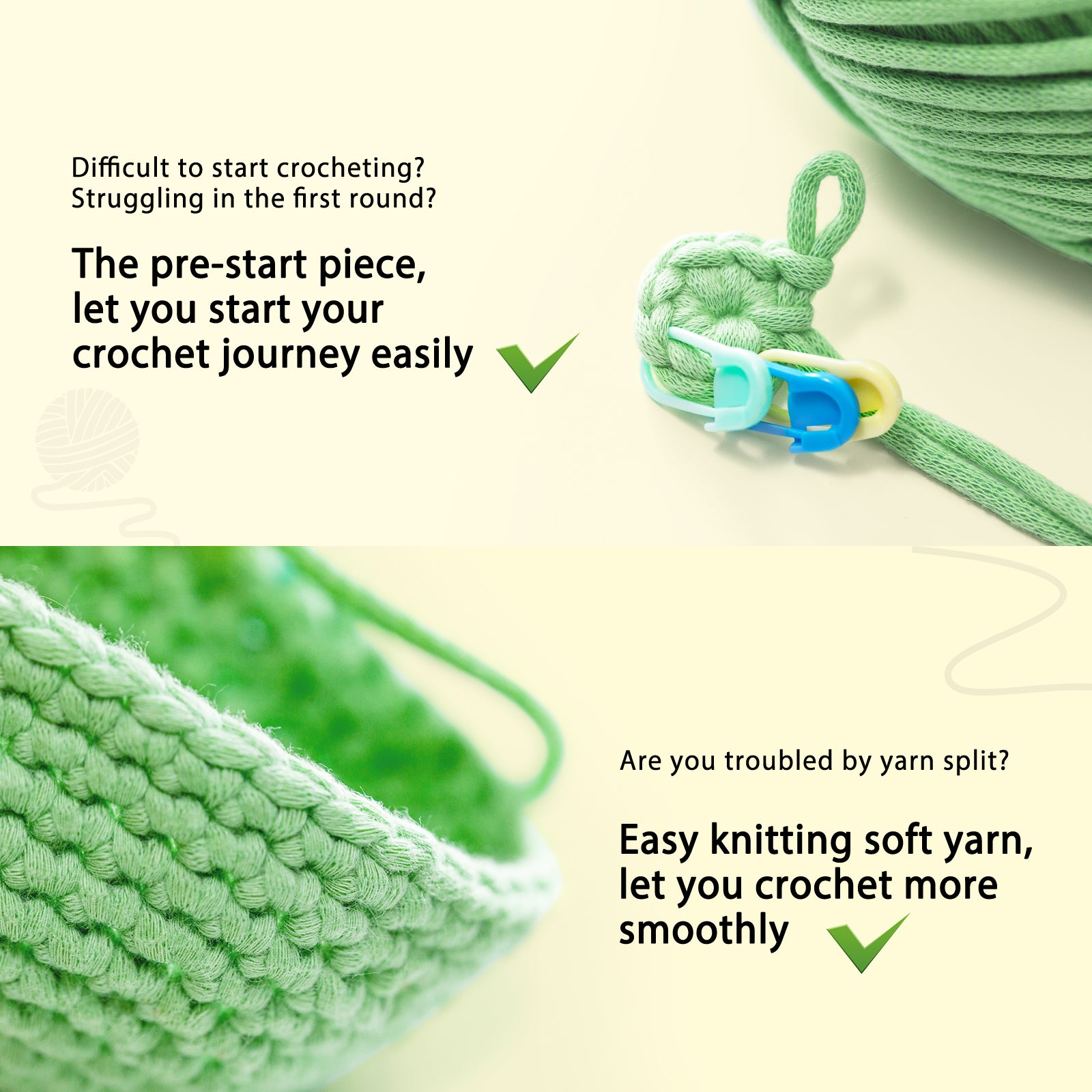 CrochetBox Crochet Kit for Beginners: Parent-Child Duck Crochet Kit, Include Easy to Use Yarn, Step-by-Step Video Tutorial, Patterns, Birthday, Thanksgiving, Christmas Gift for Adults, Teens.
