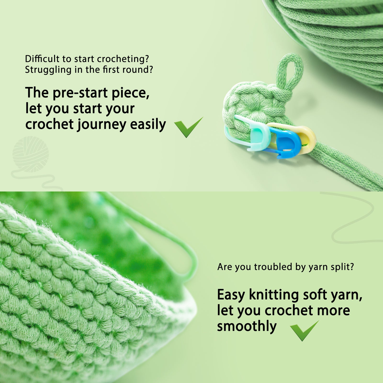 CrochetBox Crochet Kit for Beginners: 3 PCS Smiley Potted Plant Crochet Kit, Starter Crochet Kit for Adults Teens, All You Need In, Succulent, Cactus Style, Birthday, Holiday Gift, Desk Ornaments