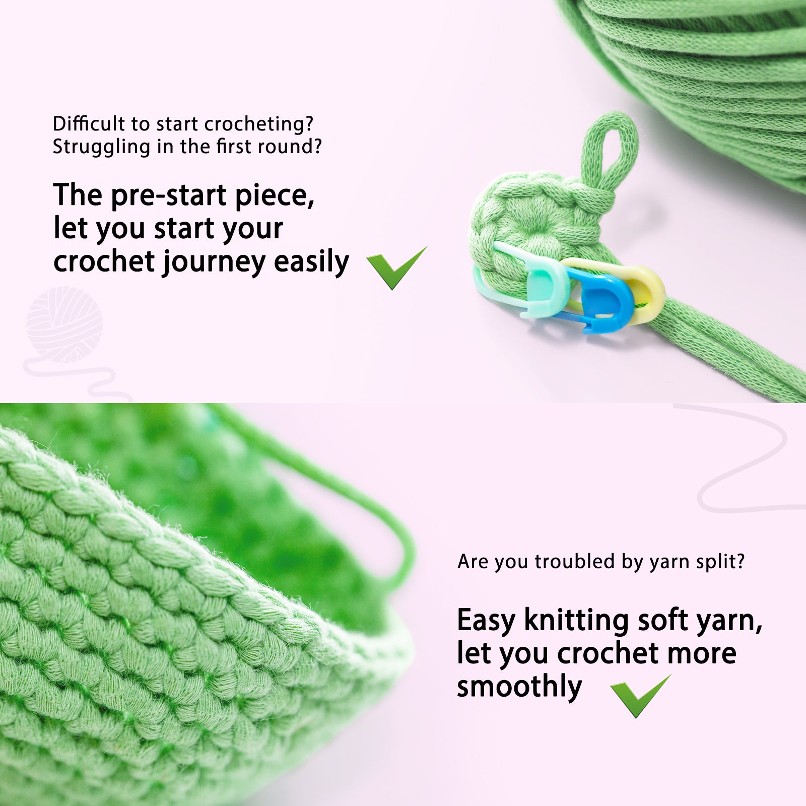 CROCHET BOX Crochet Kit for Beginners: 2 PCS Kiss Seahorse