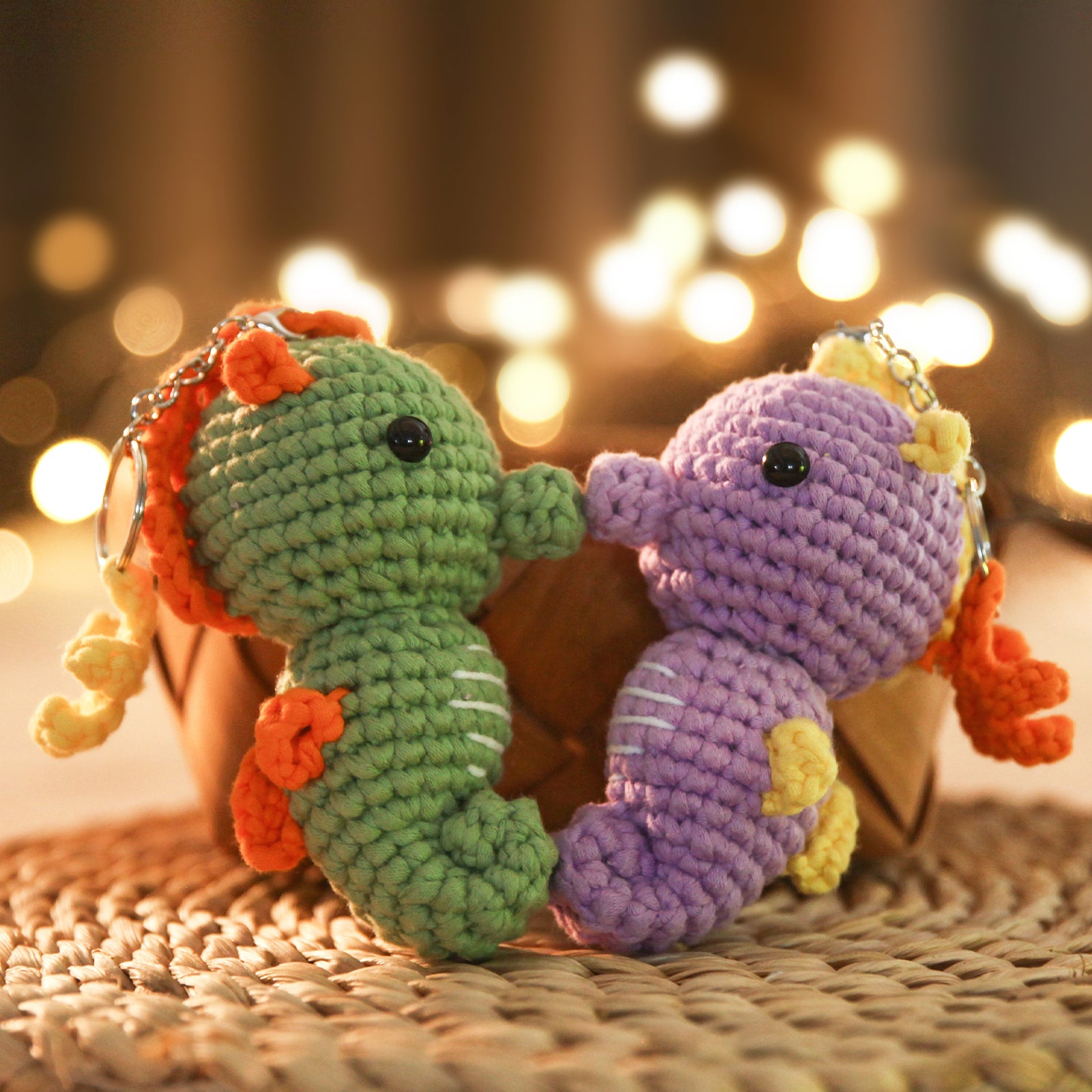 CROCHET BOX Crochet Kit for Beginners: 2 PCS Kiss Seahorse