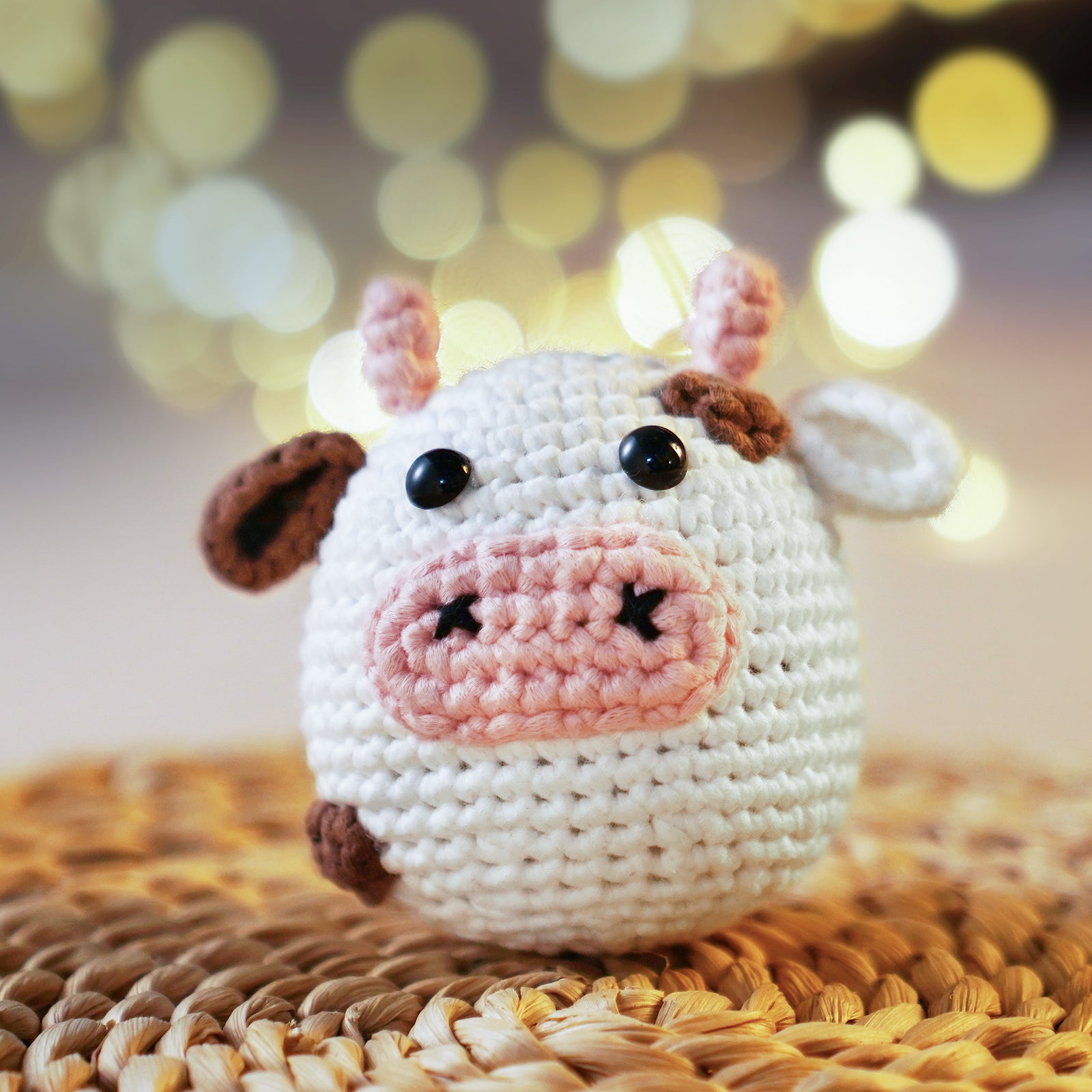 Beginner Starter Amigurumi Crochet Pig Craft Kit for Teens and Adults 