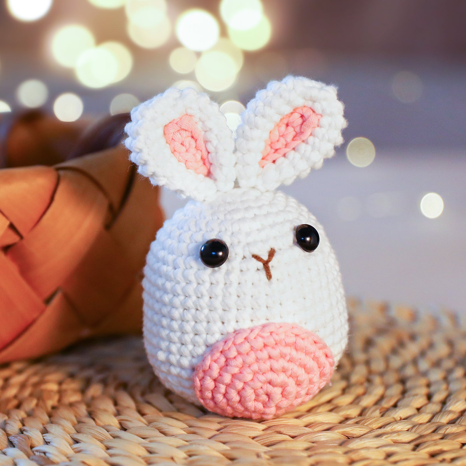 CrochetBox Crochet Kit for Beginners: Rabbit Crochet Kit for Adults, Teens, Starters, Include Easy to Use Yarn, Step-by-Step Video, Patterns, Cute Animal, Birthday, Thanksgiving, Christmas Gift