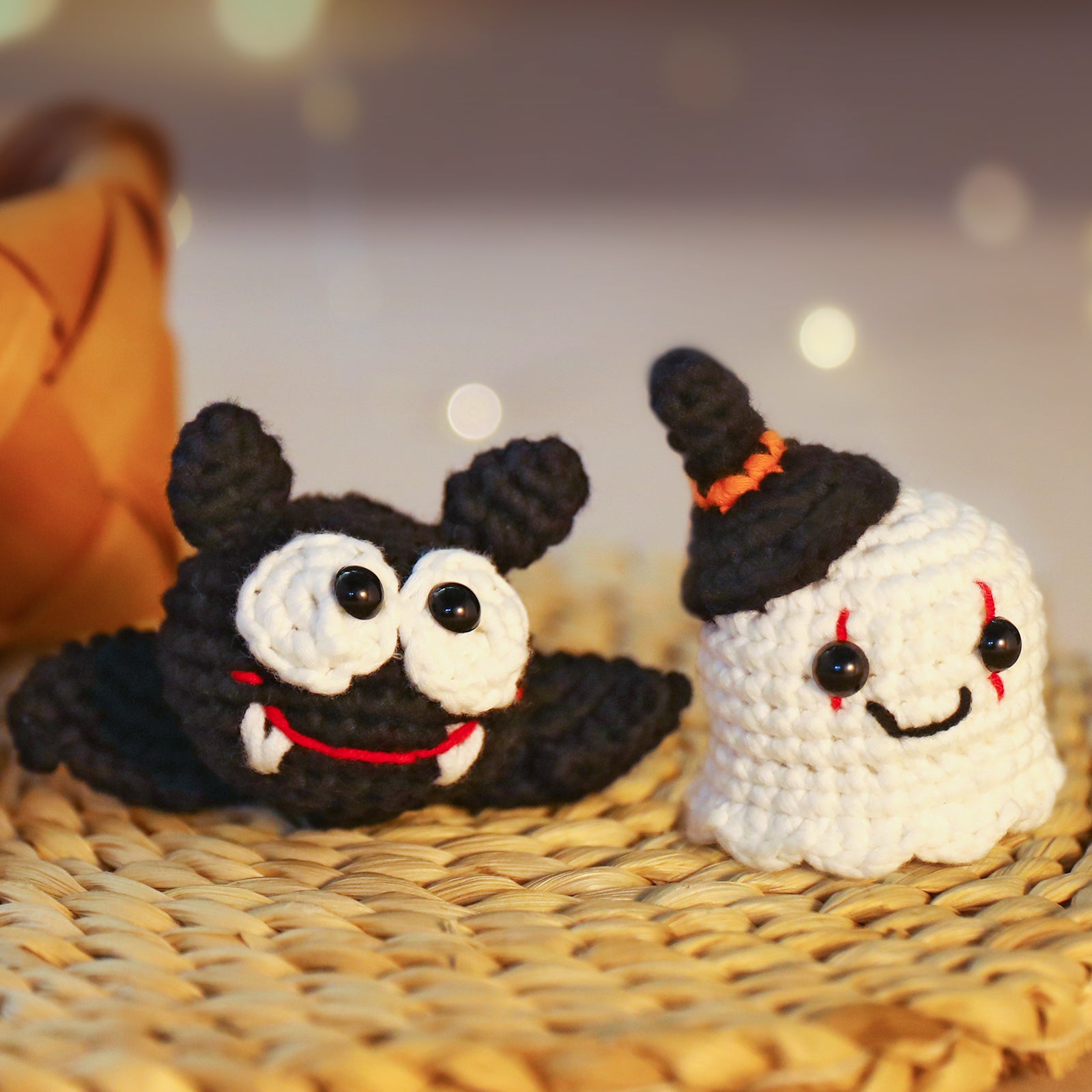 Complete Crochet Kit for Beginners: Starter Crochet Kit, All Need in, Includes Easy Crocheting Soft Yarn, Step-by-Step Video Tutorial, Ghost & Bat Design, Birthday, Holiday Gift for Adults, Teens