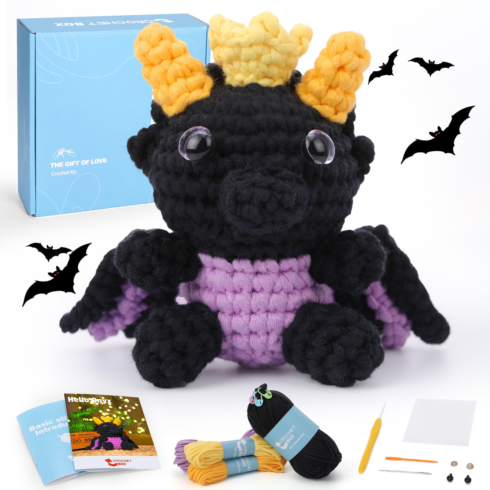 CROCHET BOX Complete Crochet Kit for Beginners ——Onyx