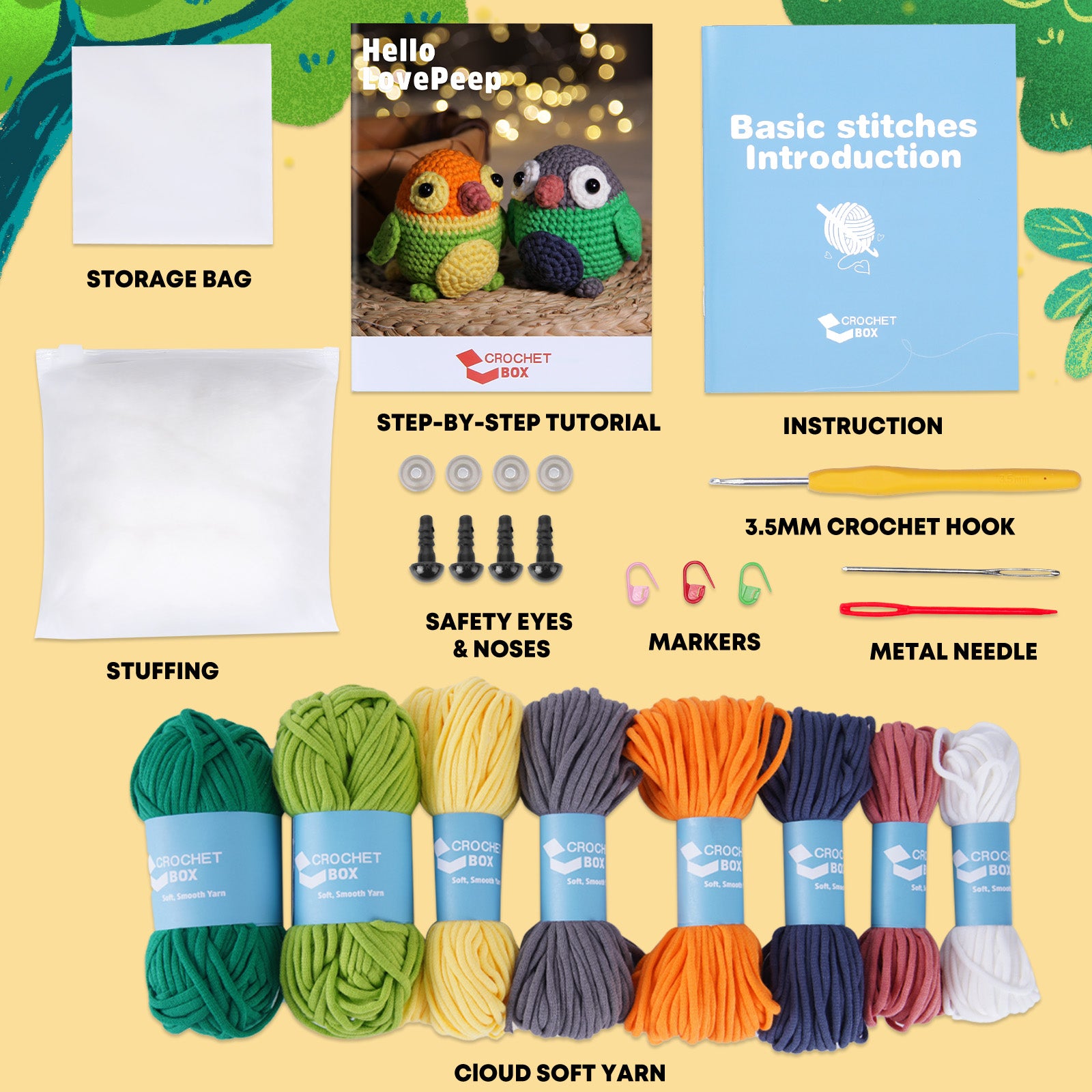 CROCHET BOX Complete Crochet Kit for Beginners ——LovePeep