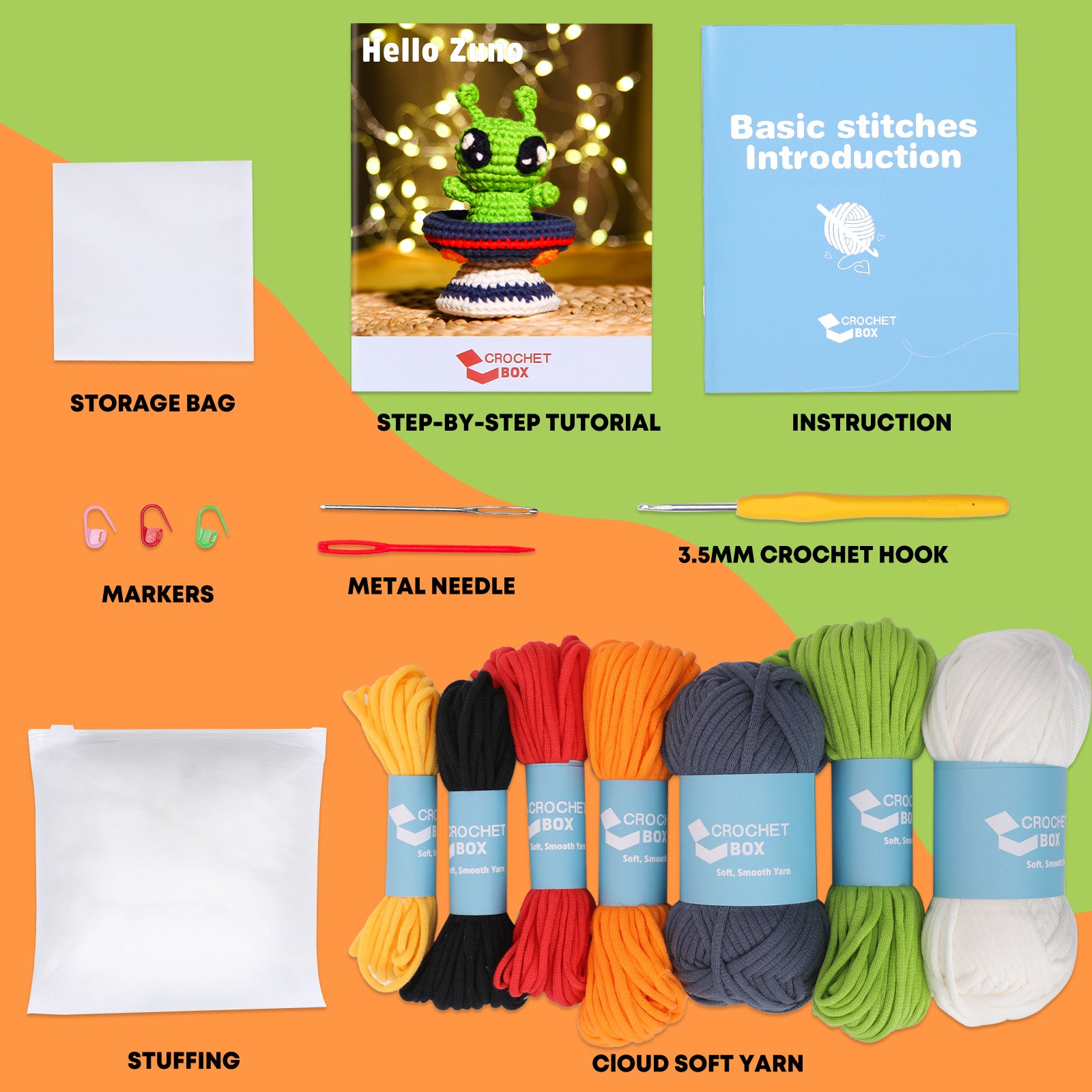 CROCHET BOX Complete Crochet Kit for Beginners ——Zuno