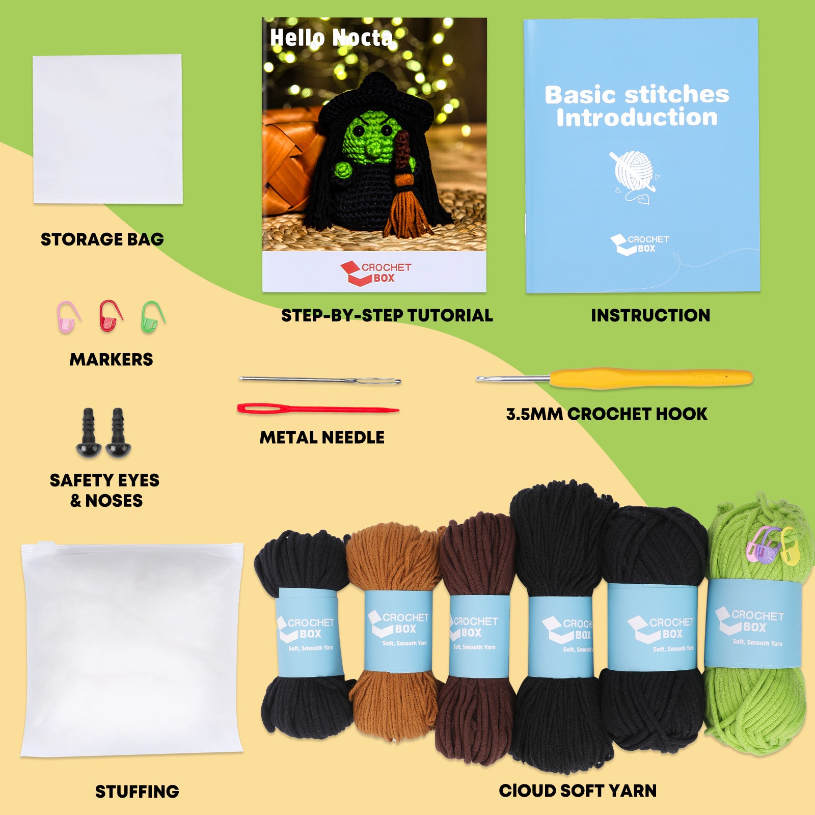 CROCHET BOX Complete Crochet Kit for Beginners ——Nocta