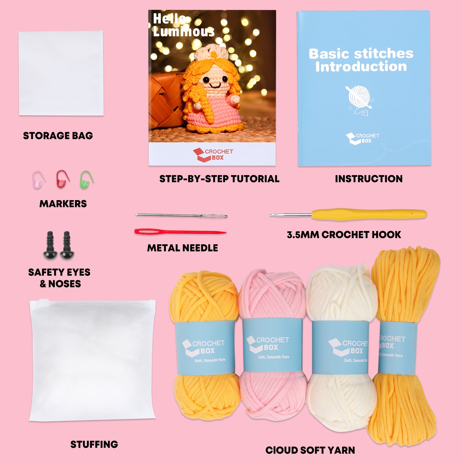 CROCHET BOX Complete Crochet Kit for Beginners ——Luminous