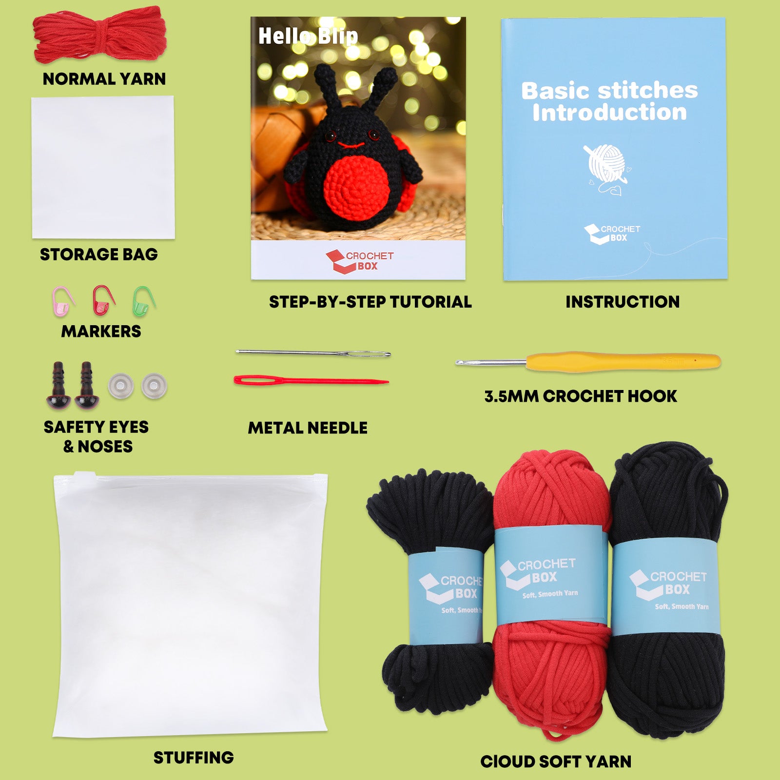 CROCHET BOX Complete Crochet Kit for Beginners —— Blip