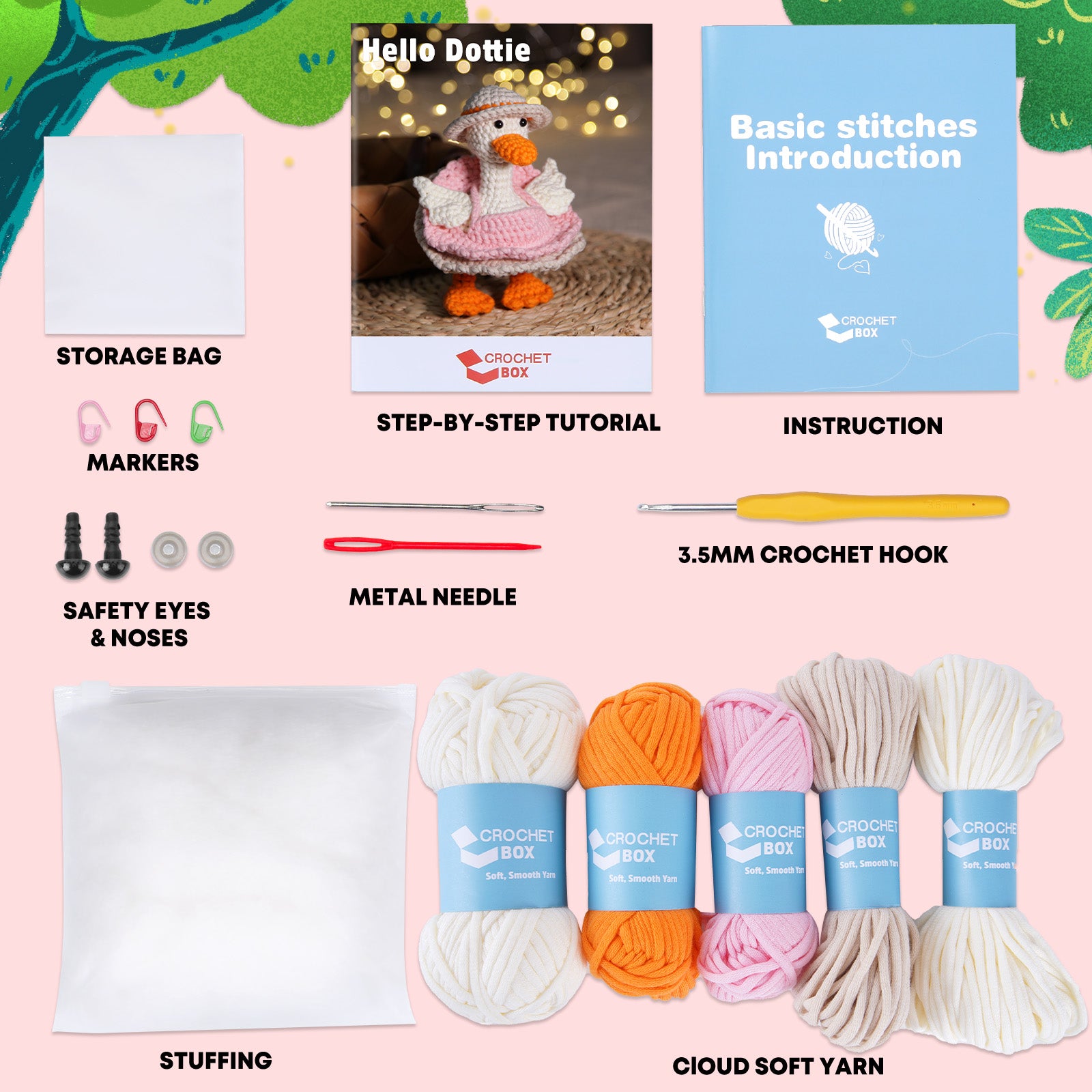 CROCHET BOX Complete Crochet Kit for Beginners ——Dottie