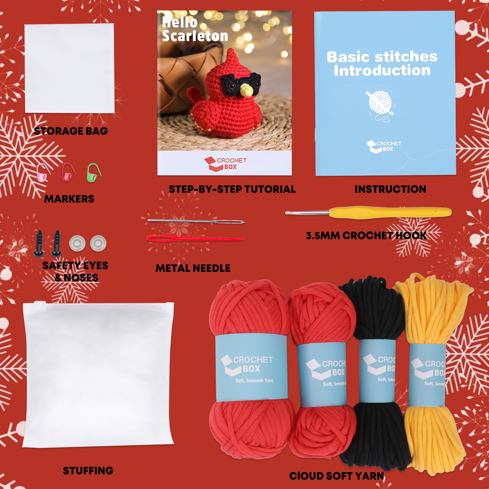 CROCHET BOX Complete Crochet Kit for Beginners ——Scarleton