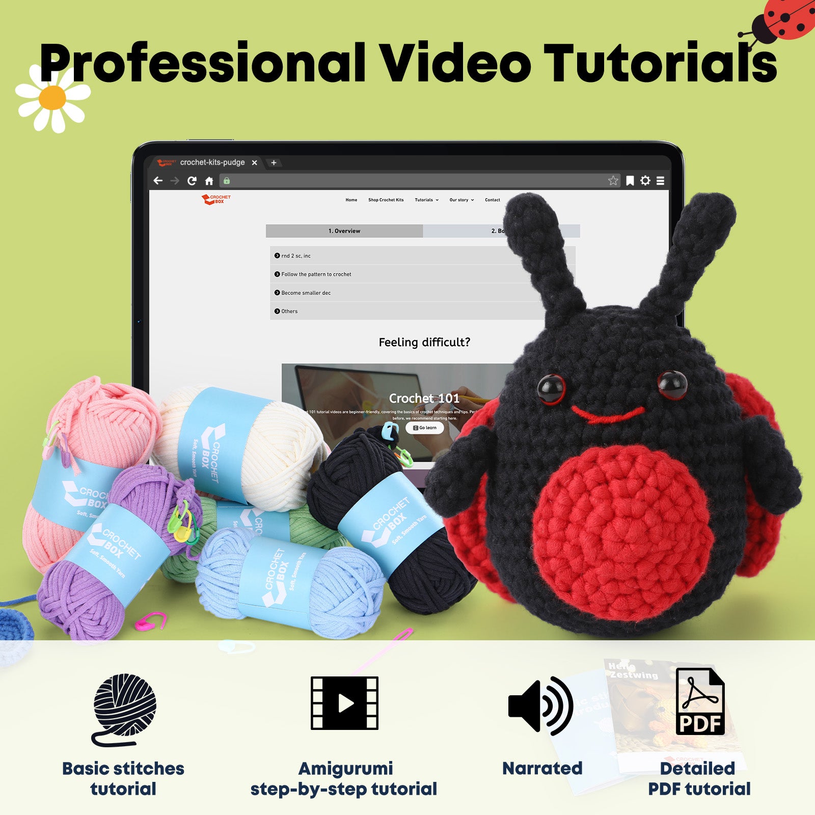CROCHET BOX Complete Crochet Kit for Beginners —— Blip