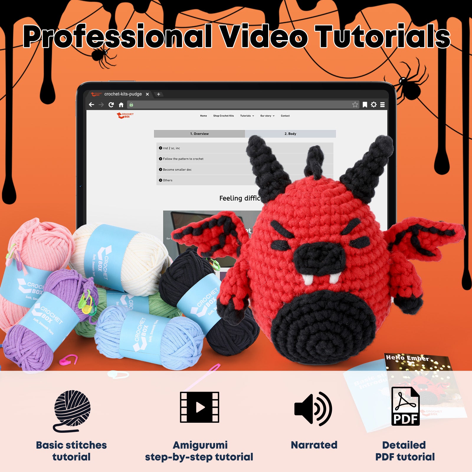 CROCHET BOX Complete Crochet Kit for Beginners —— Ember