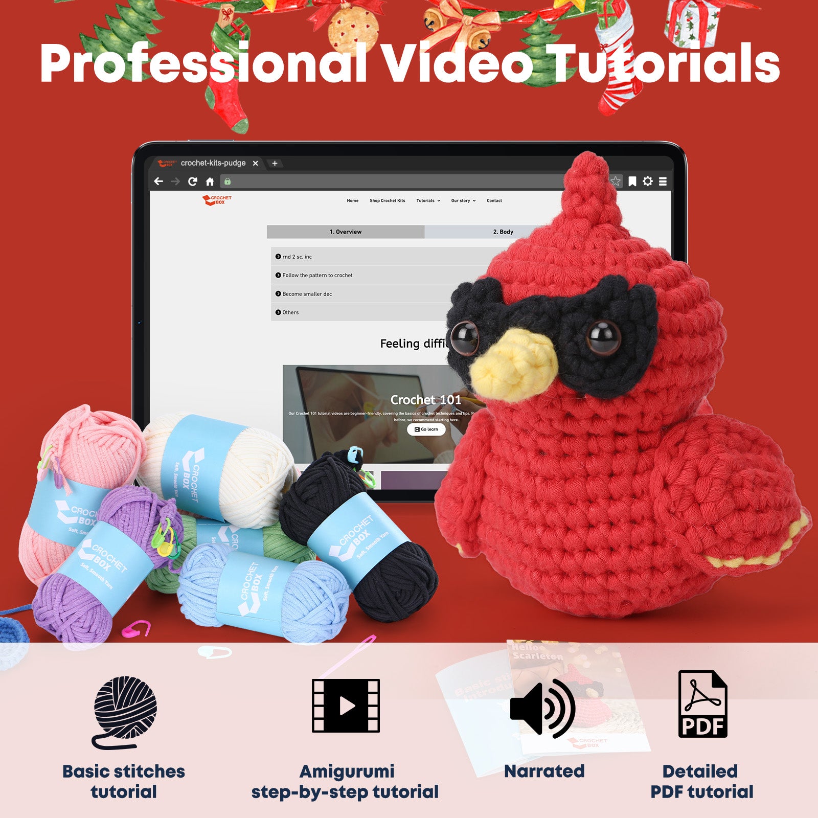 CROCHET BOX Complete Crochet Kit for Beginners ——Scarleton