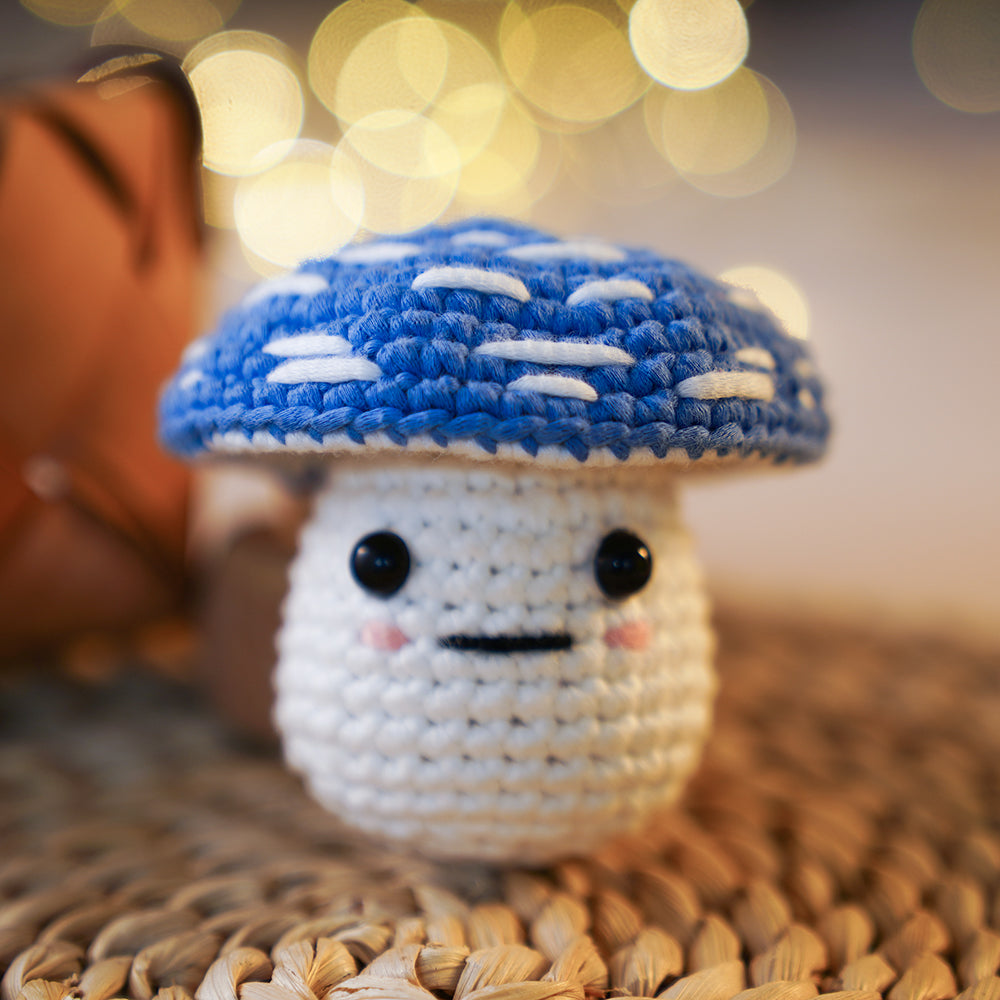 CrochetBox Complete Crochet Kit for Beginners - Mushy Duo