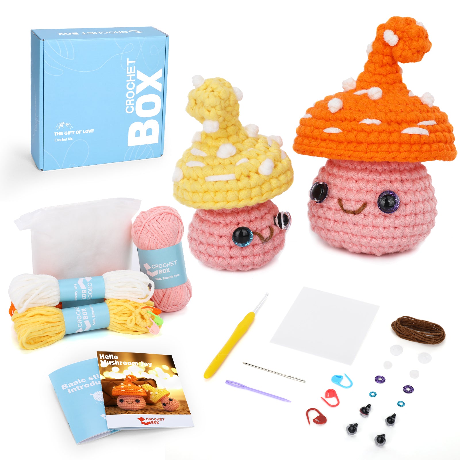 Complete Crochet Kit for Beginners——Hello Mushroom Joy