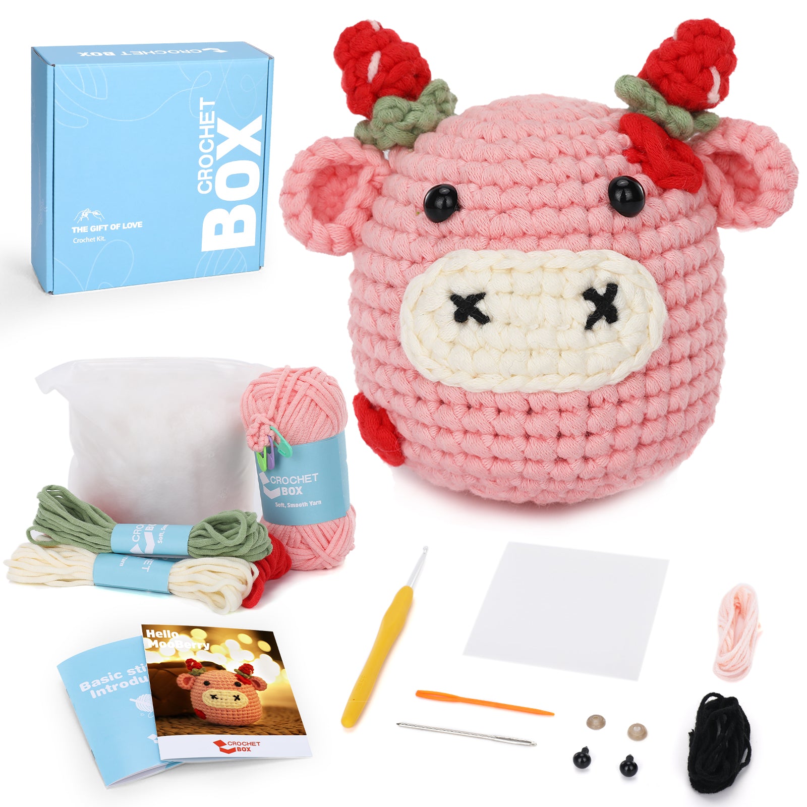 Complete Crochet Kit for Beginners——Hello MooBerry