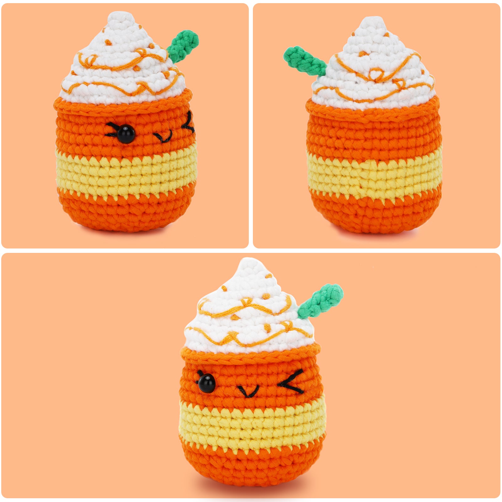 CROCHET BOX Crochet Kit for Beginners—— Pumpkin Latte