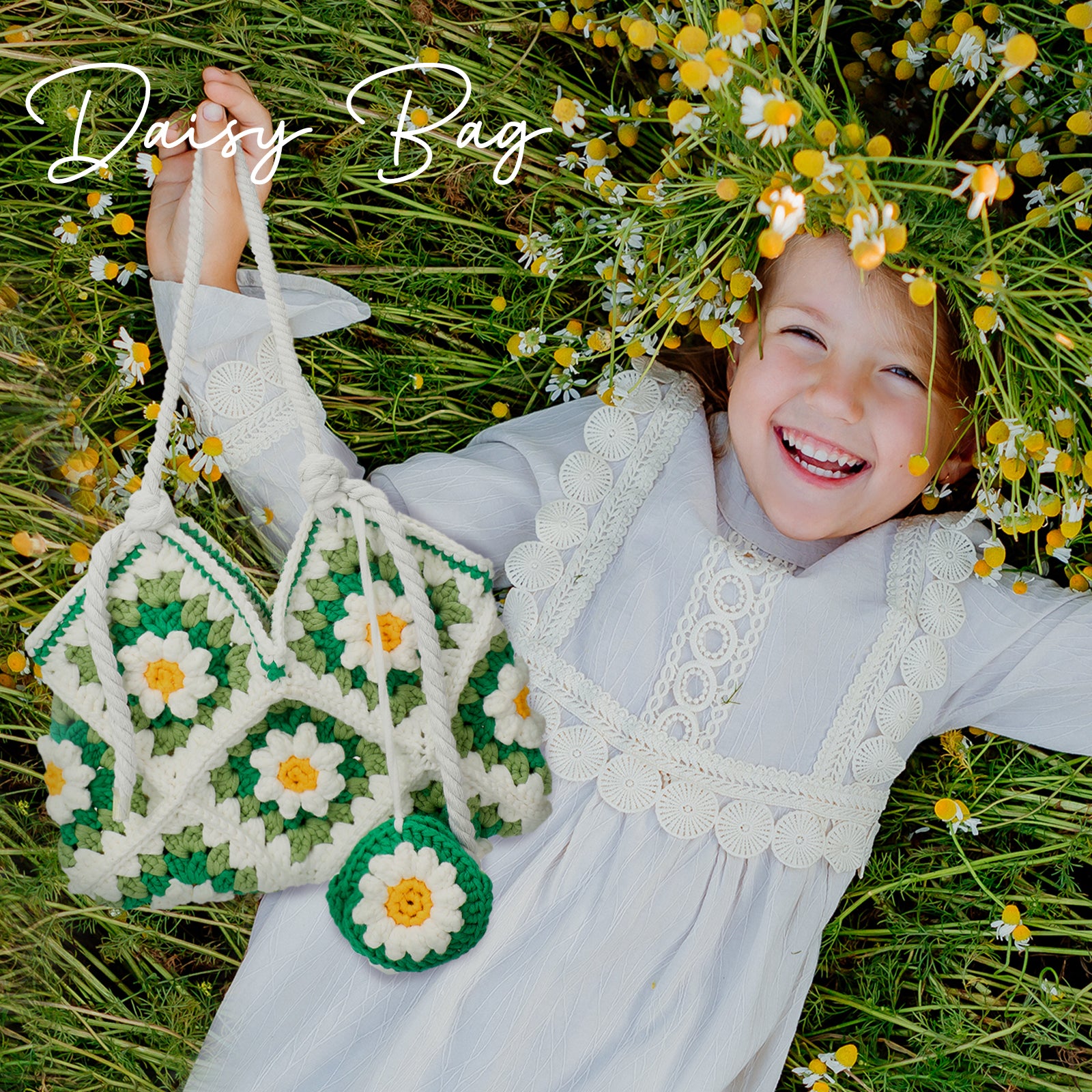 Complete Crochet Kit for Beginners —— Daisy Bag