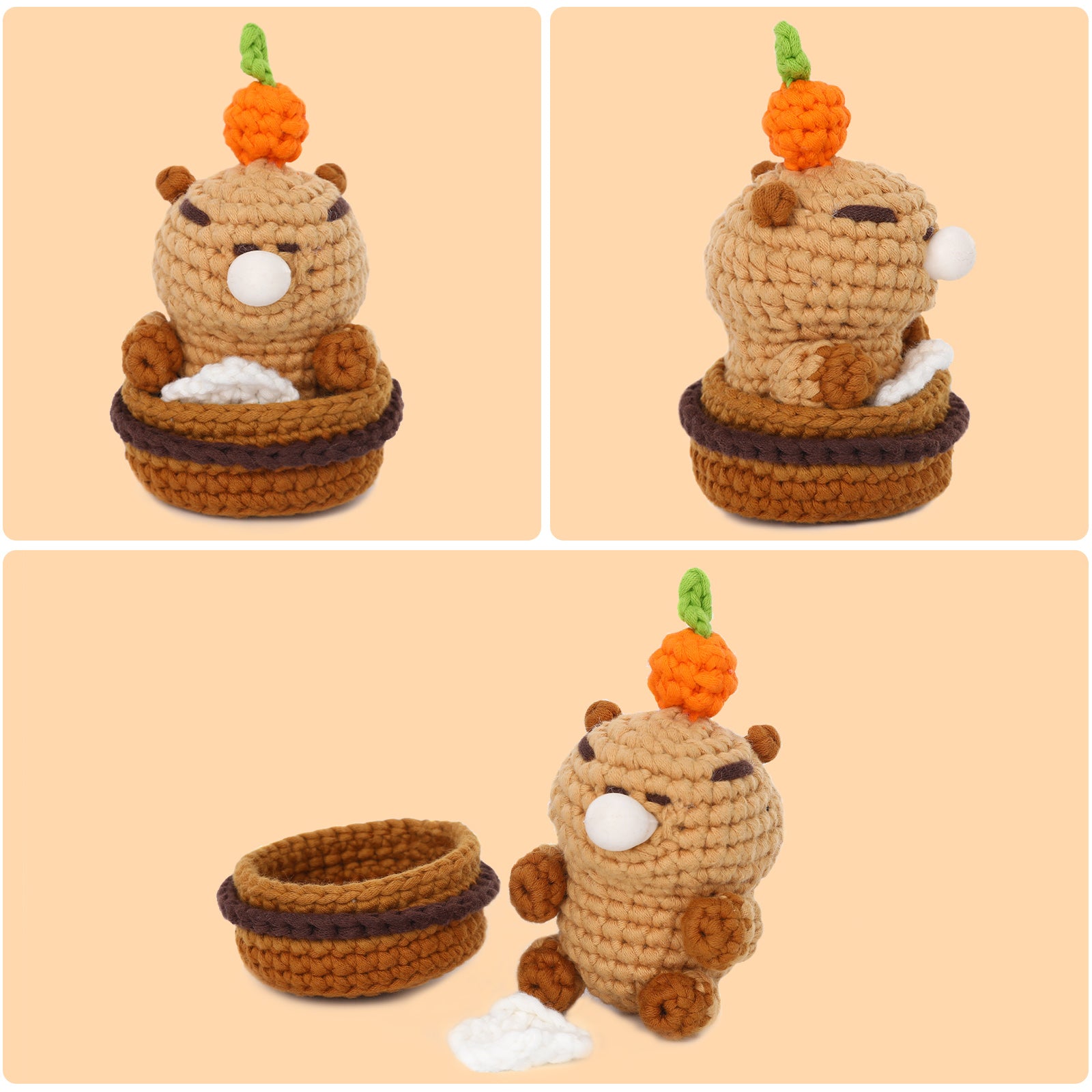 Complete Crochet Kit for Beginners——Bathing Capybara