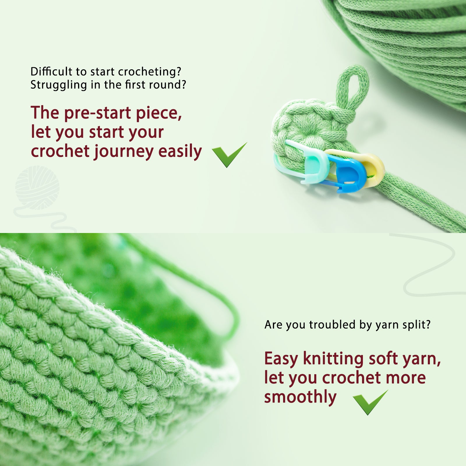 CROCHET BOX Crochet Kit for Beginners——Christmas Tree Green Cat