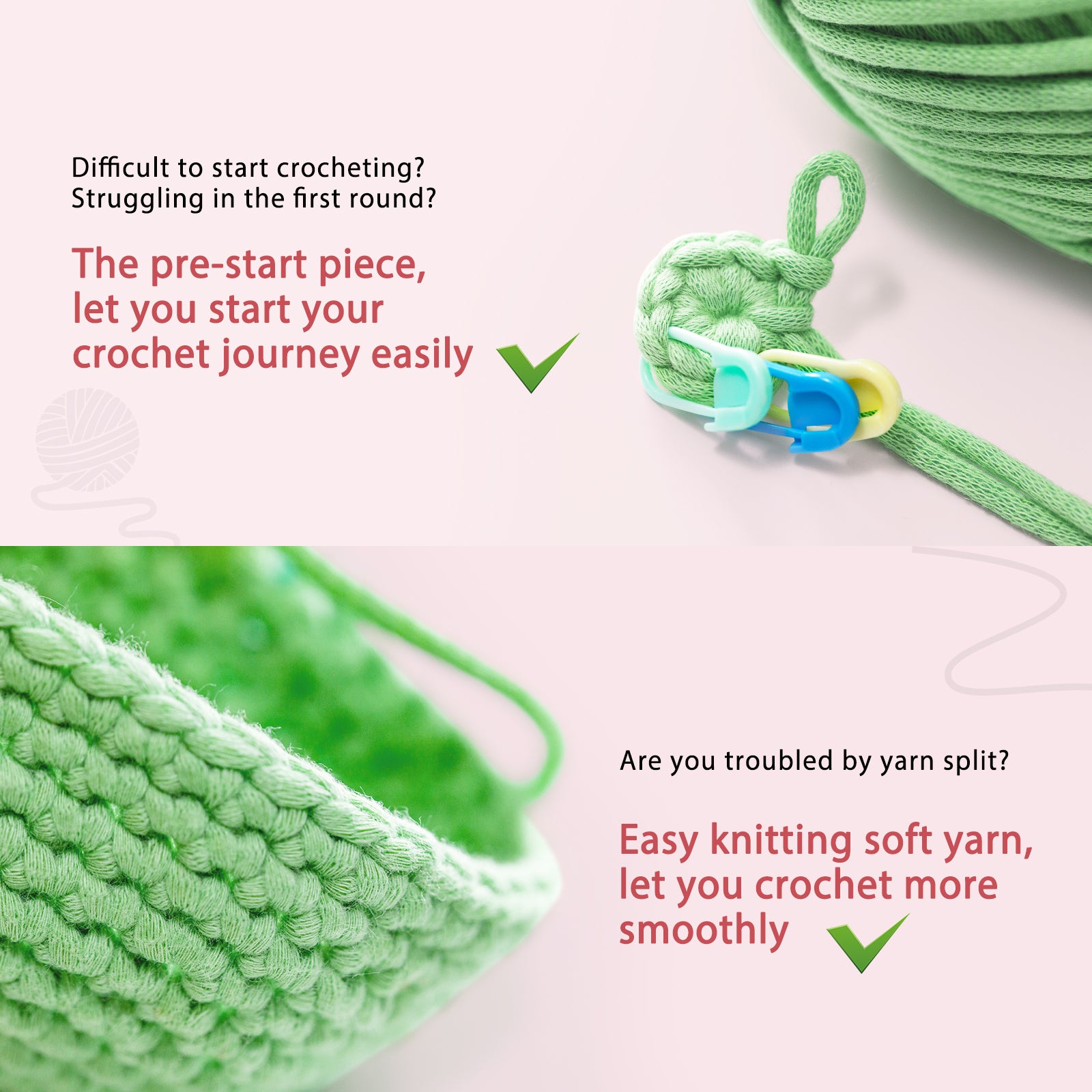 Mooaske Crochet Kit for Beginners with Crochet Yarn - Beginner Crochet Kit for Adults with Step-by-Step Video Tutorials - Crochet Kits Model Pink Pig