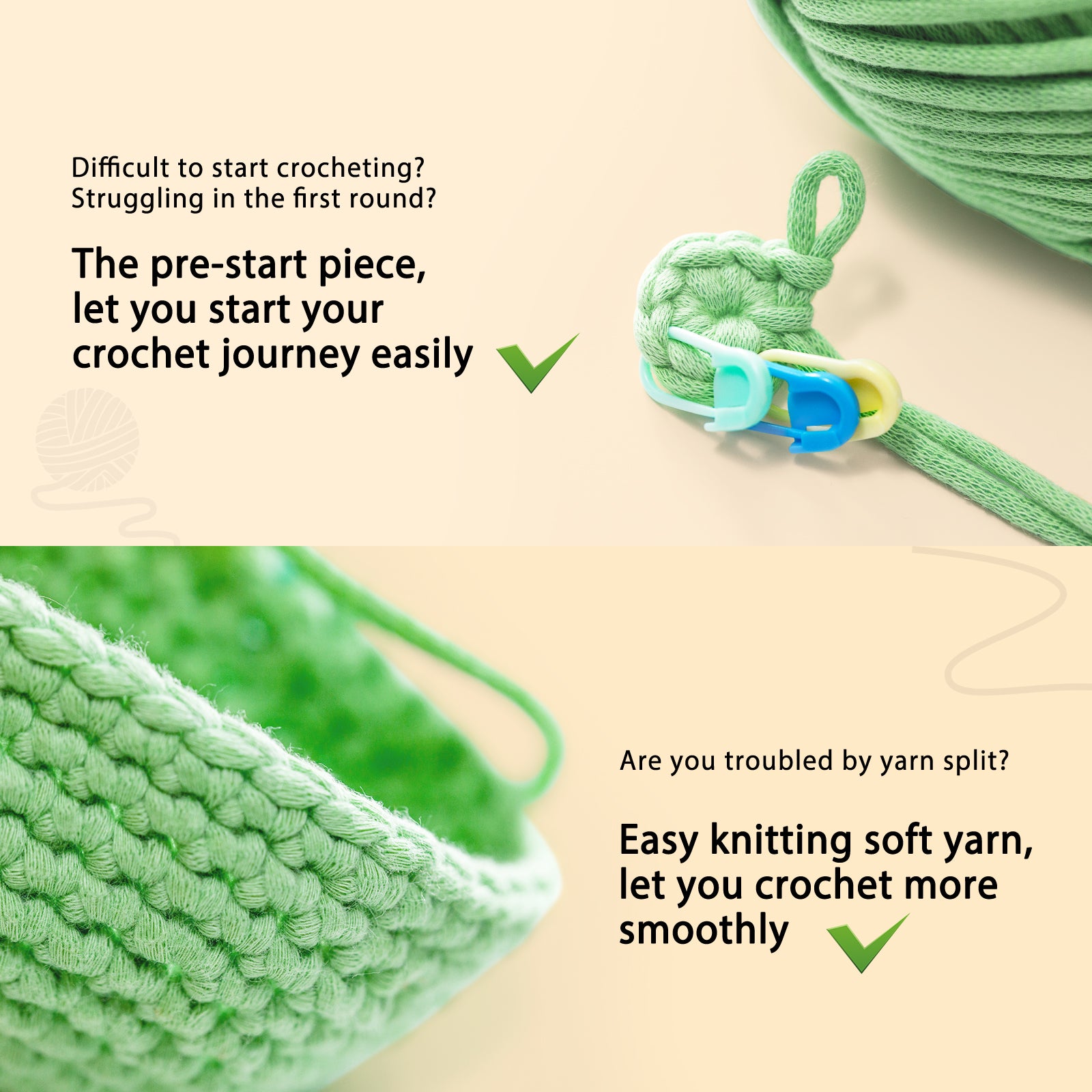3Pcs DIY Crochet Animal Kit Complete Crochet Knitting Set Starter