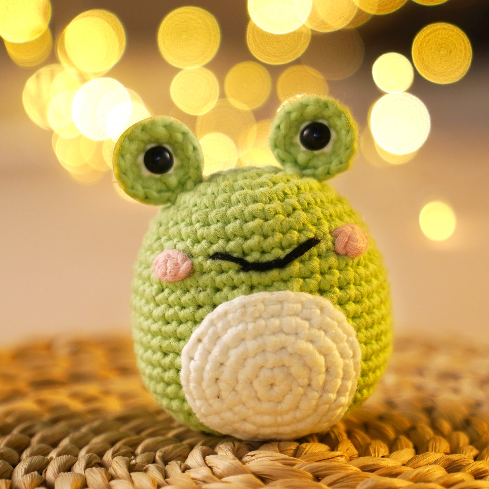 CrochetBox Crochet Kit for Beginners: Frog Crochet Kit for Adults, Teens, Starters, Include Easy to Use Yarn, Step-by-Step Video, Patterns, Cute Animal Design, Thanksgiving, Christmas, Birthday Gift
