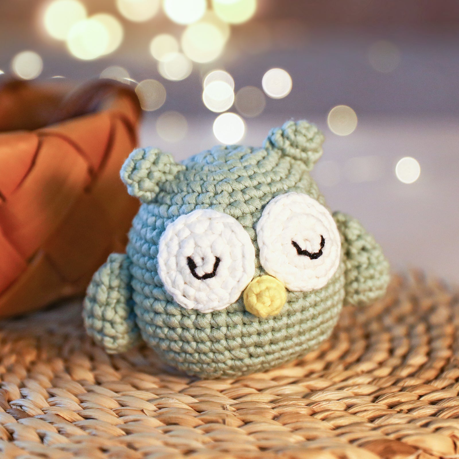 CrochetBox Complete Beginners Crochet Kit - All You Need for Easy Crocheting, Step-by-Step Video Tutorials, Sleeping Owl Crochet Kit, Animal Design, Birthday or Holiday Gift for Adults, Teens.