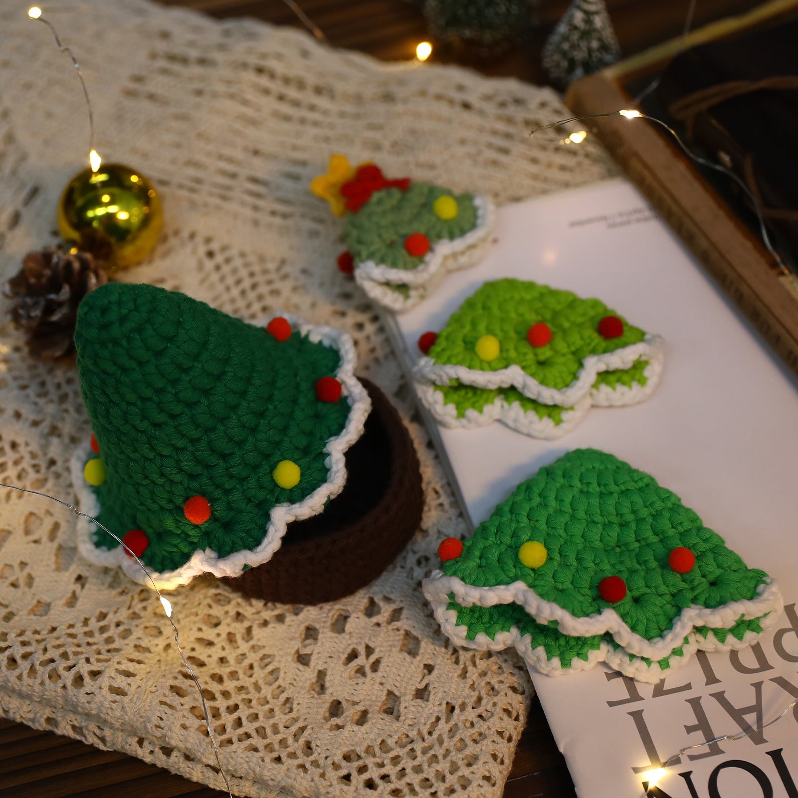 YosaiHom Crochet Kit for Beginners, Christmas Tree House Kit, Crochet  Starter Kit with Step-by-Step Video Tutorials, Yarn, DIY Knitting and  Crochet