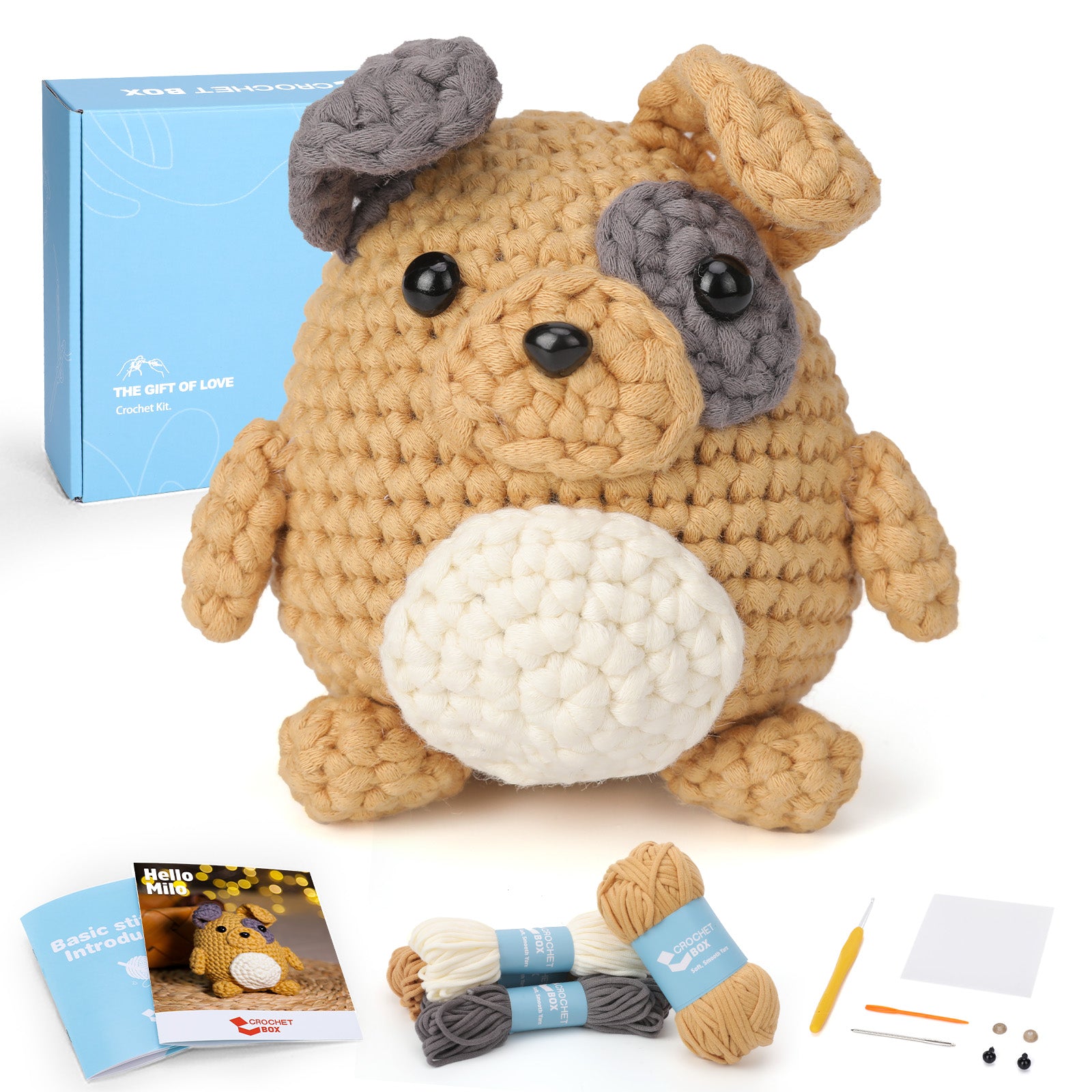 CROCHET BOX Complete Crochet Kit for Beginners ——Milo